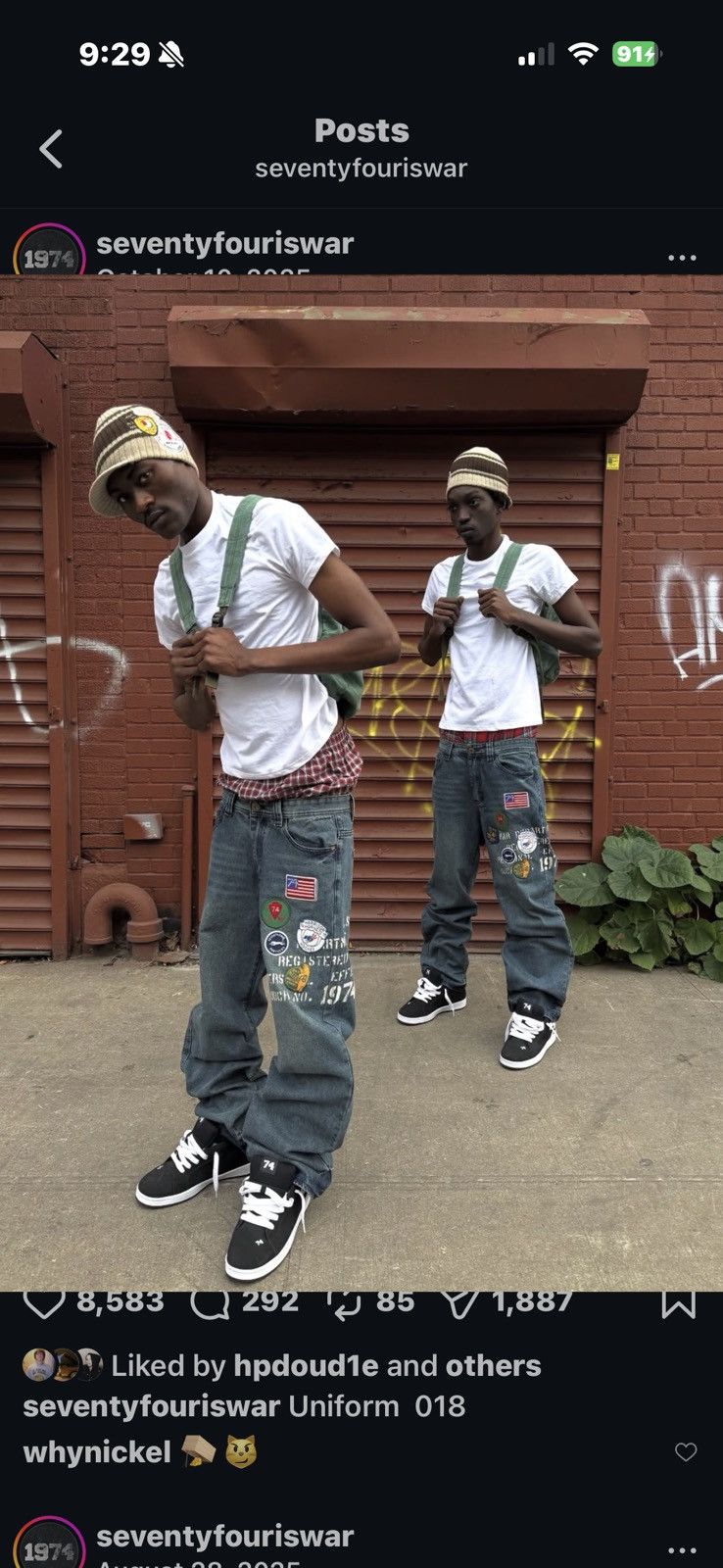 74 Is War 74ISWAR DENIM Size US 30 / EU 46 - 4 Thumbnail