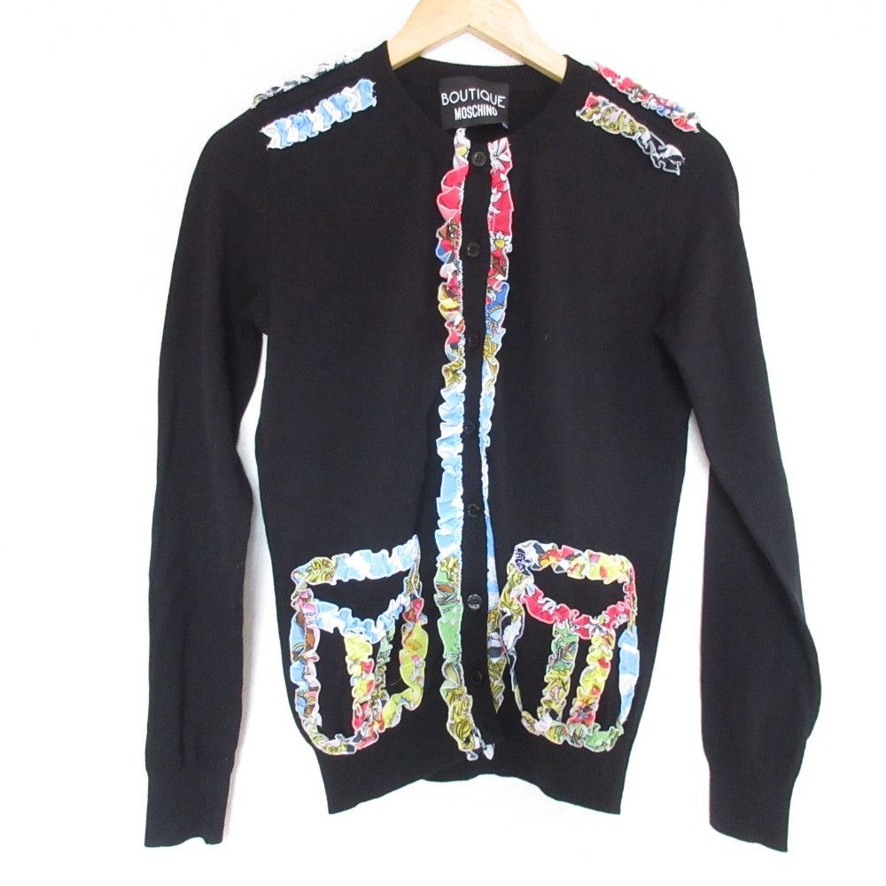 Moschino Moschino Boutique Moschino Frill Detail Knit Cardigan Others Tops DUTY FREE for USA Size ONE SIZE - 1 Thumbnail