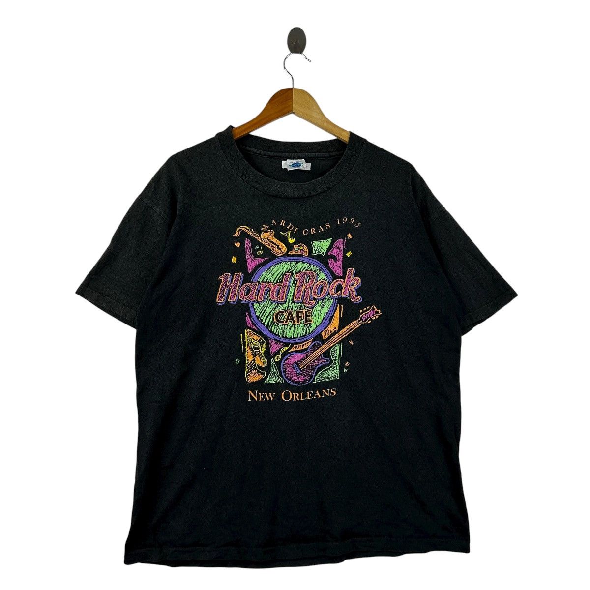 Hard Rock Cafe Vintage 1995 Hard Rock Cafe Taishi Fukuyama Orleans T-Shirt Size US XL / EU 56 / 4 - 1 Thumbnail