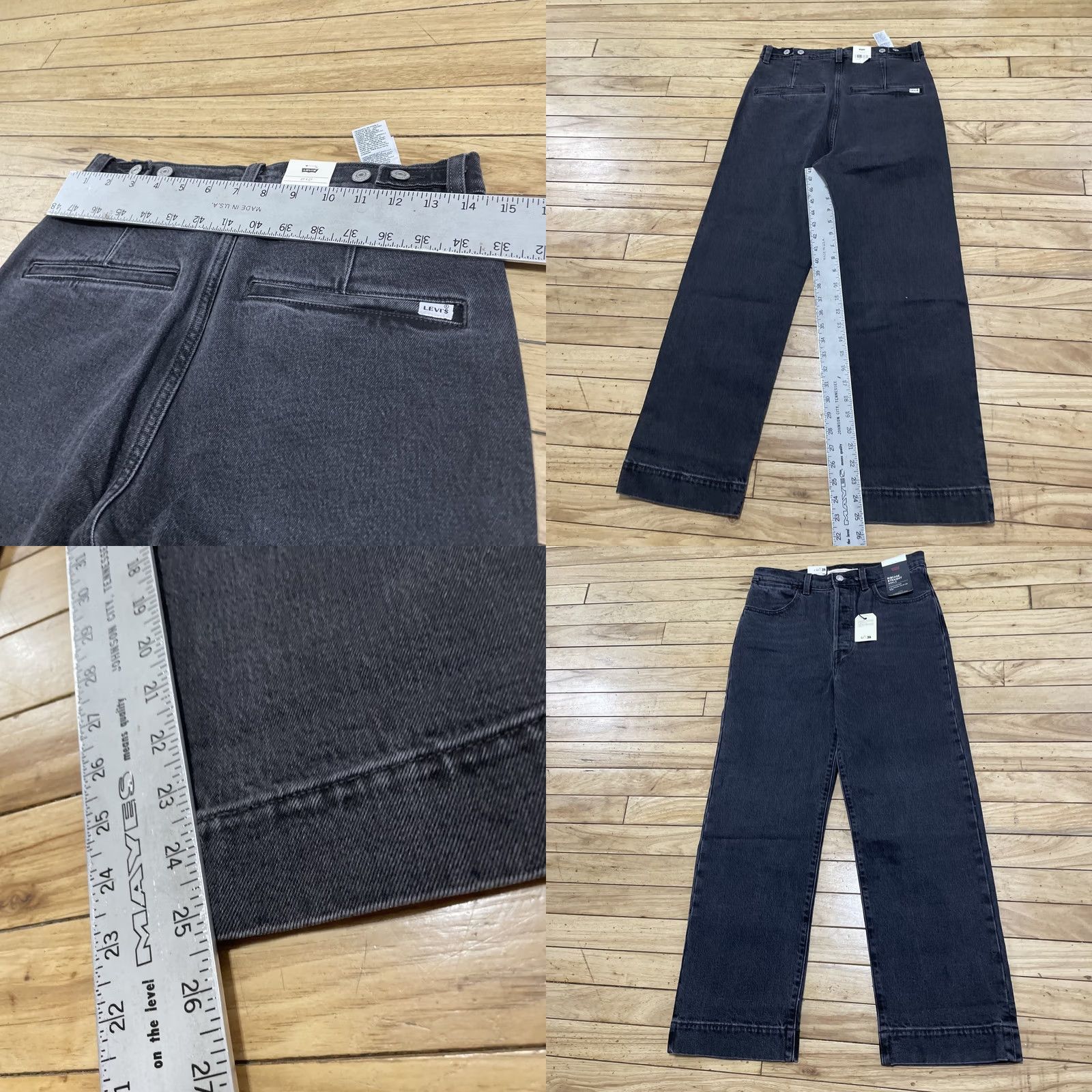 Levi's VINTAGE Levis Ribcage Straight Jeans Adult 27x27 Black Ankle High Rise Denim NEW 27x27 Womens Jeans Size 27" / US 4 / IT 40 - 8 Thumbnail