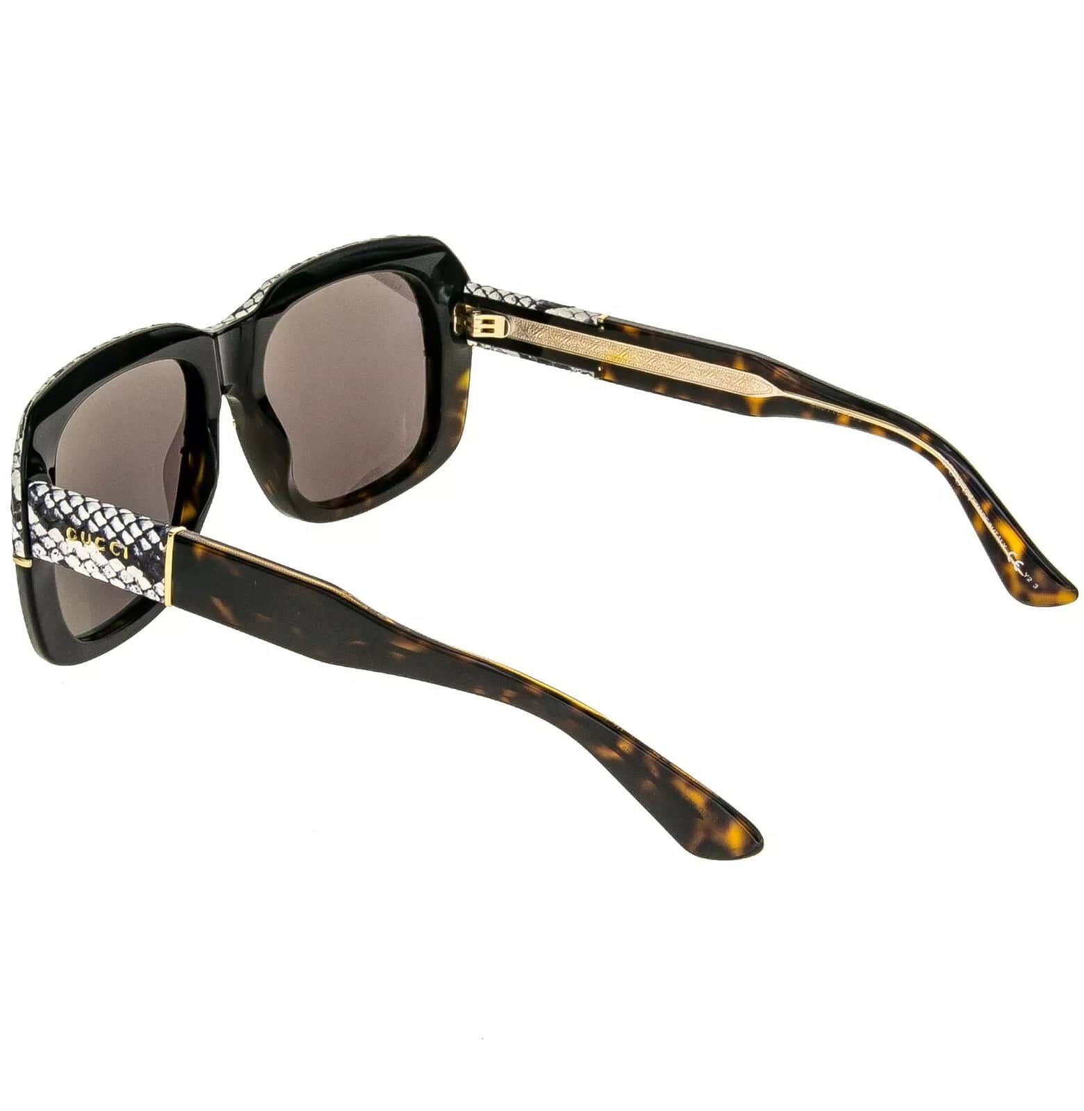 Gucci GUCCI 1157 Brown Green Mirrored Snake Sunglasses GG1157S Size ONE SIZE - 5 Thumbnail