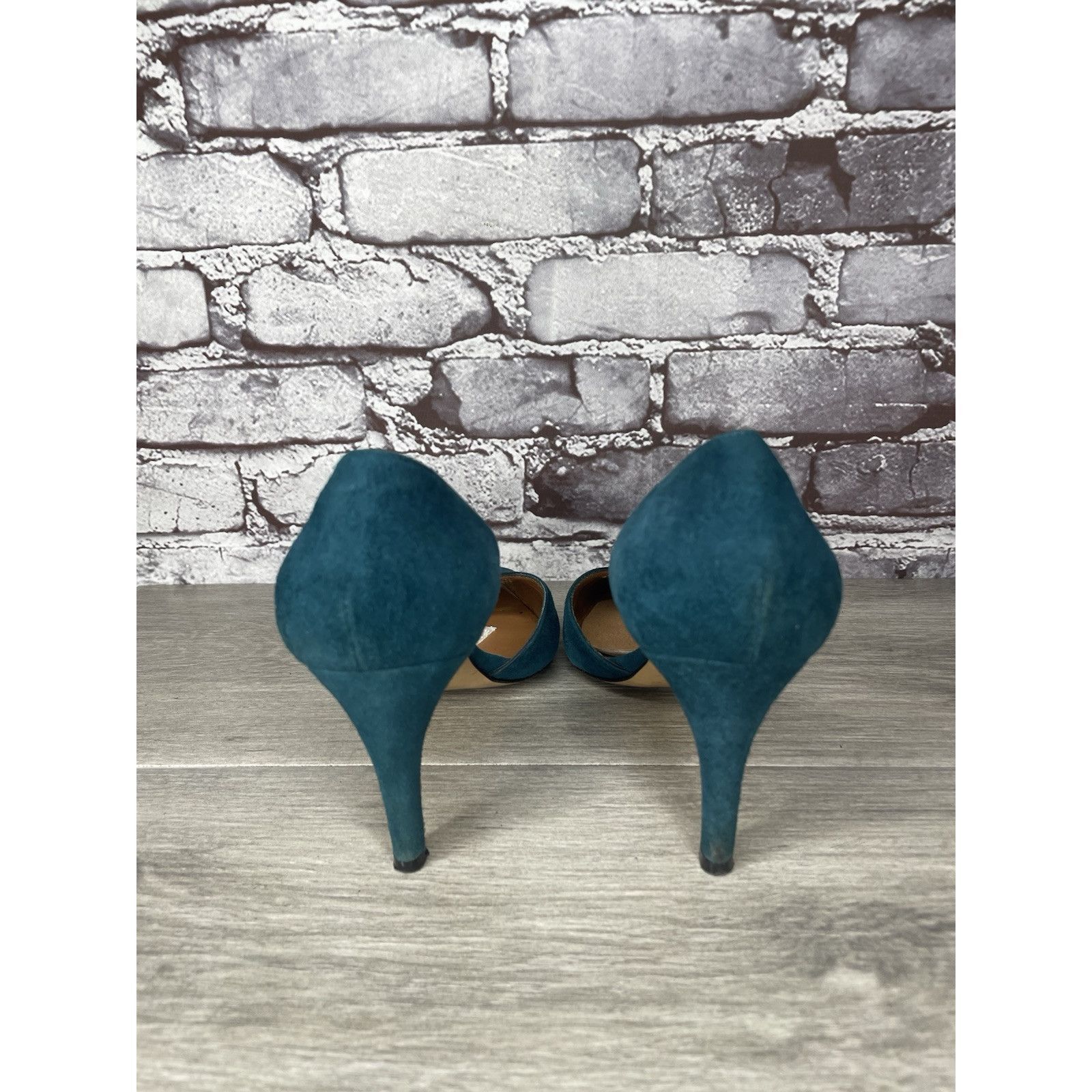 Other Parallele Blue Suede Leather Pointed Toe Stilettos Heels Wom Size US 7.5 / IT 37.5 - 5 Thumbnail