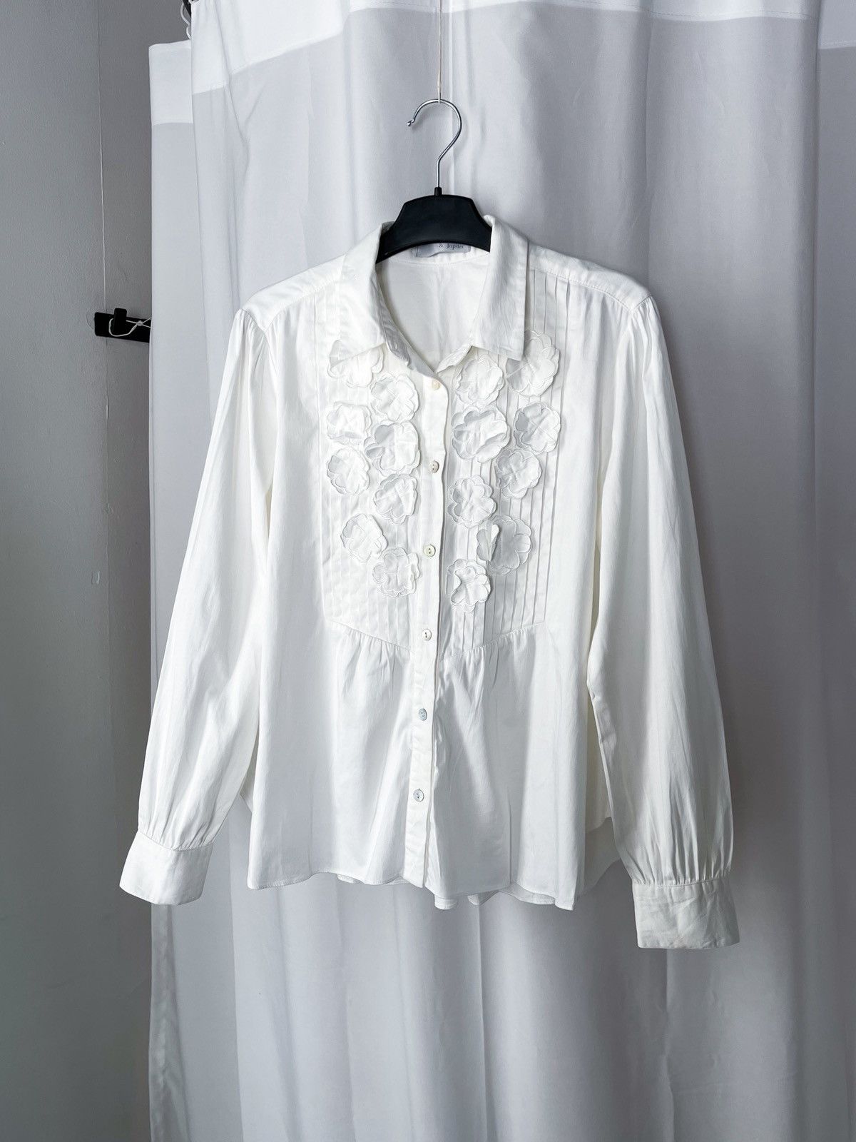 Comme des Garcons CDG VIBE - Japanese Design - Jupiter Floral Appliqué Blouse Size M / US 6-8 / IT 42-44 - 7 Thumbnail