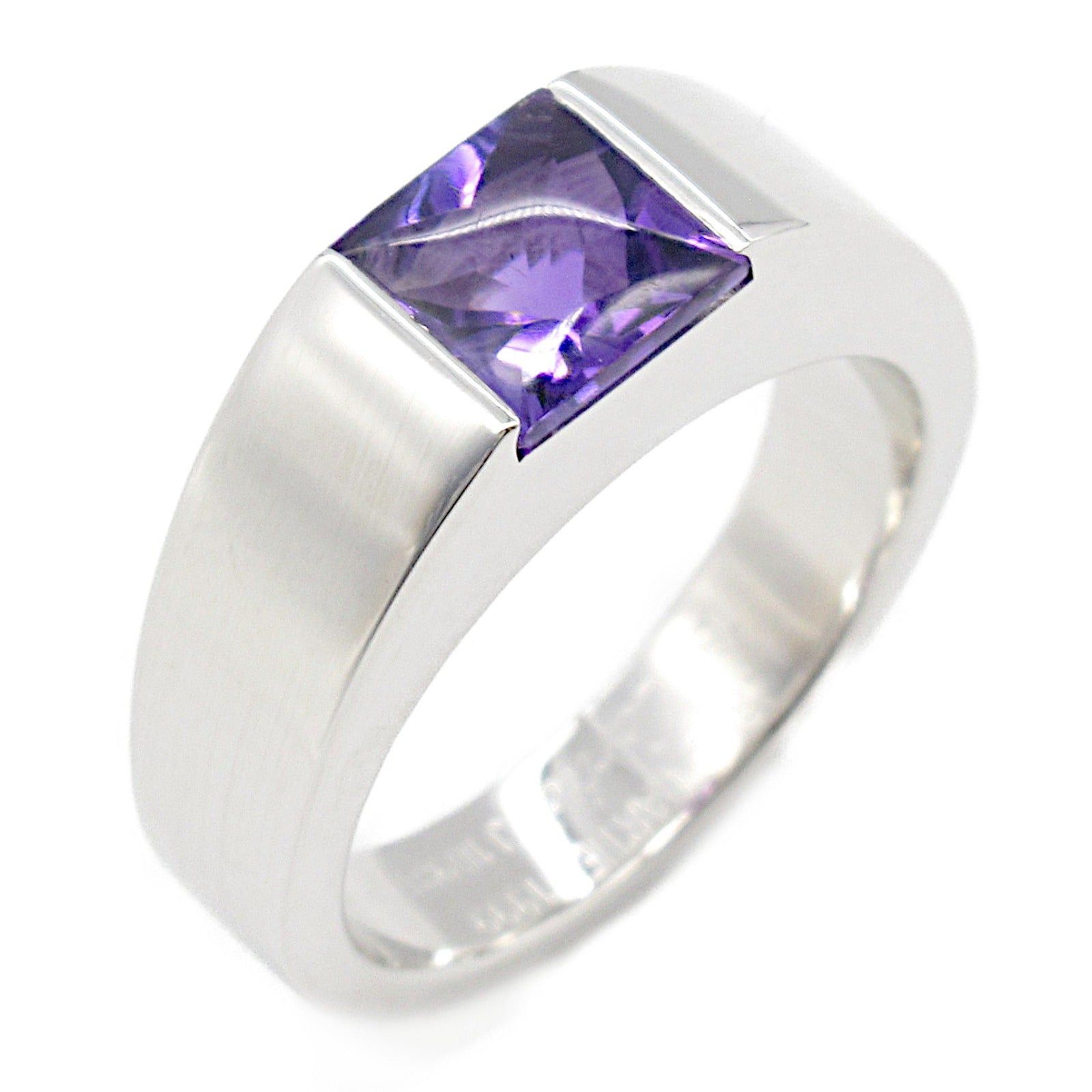 Cartier Cartier Tank Amethyst Ring K18Wg (White Gold) Purple Size ONE SIZE - 1 Thumbnail