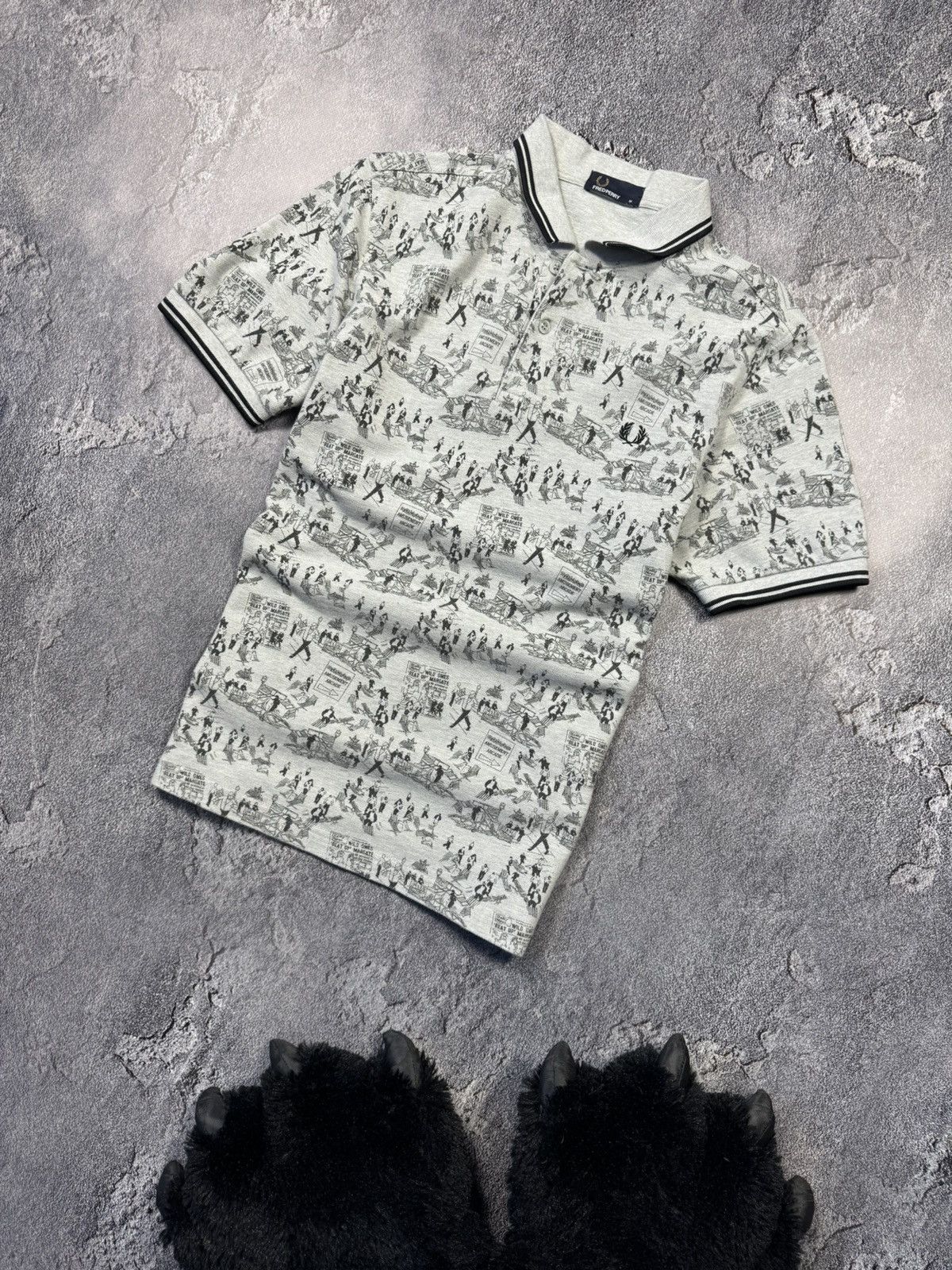 Fred Perry Fred Perry Margate Beach Graphic Polo Rare Collector's Piece Size US M / EU 48-50 / 2 - 1 Thumbnail
