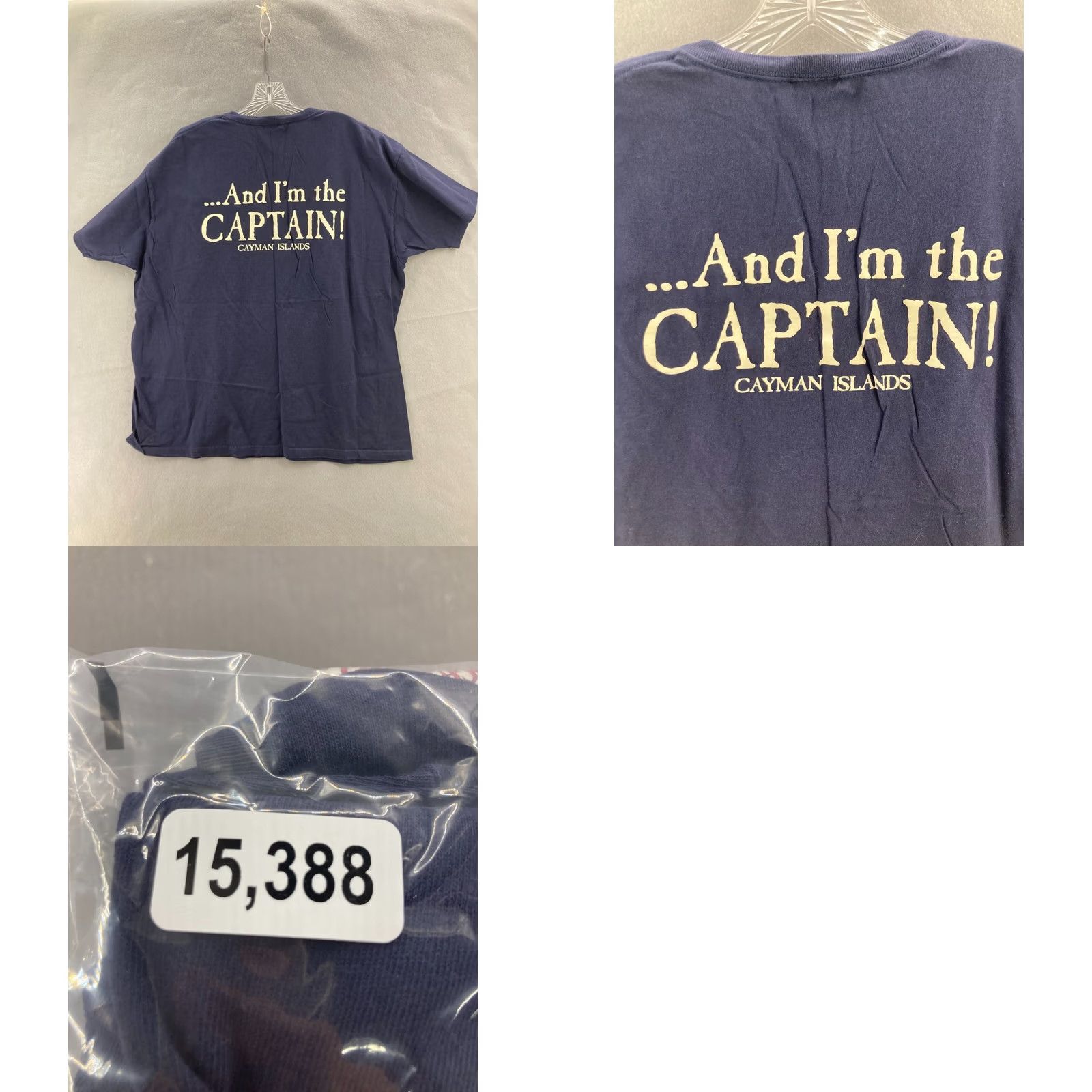 Vintage High Wind Shirt Mens XXL Captain is always right and I'm the Captain T-Shirt Blue 90s Sports USA Mens XX-Large Size US XXL / EU 58 / 5 - 8 Thumbnail