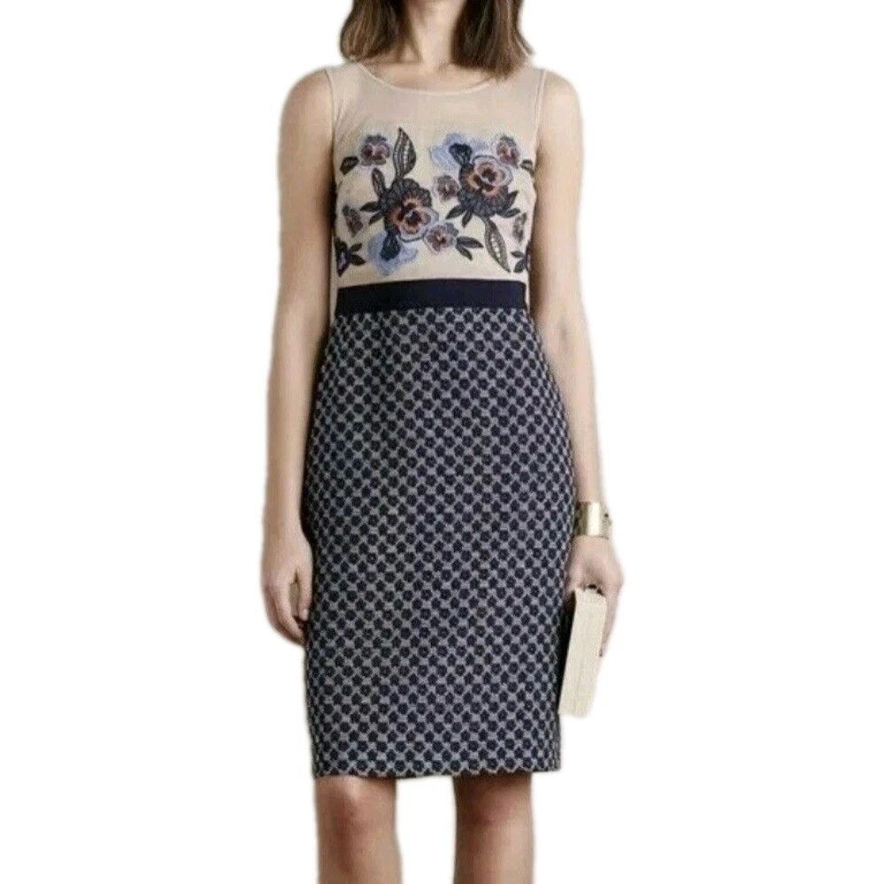 Anthropologie Mo:vint by Anthropologie Gingham Dress Navy Blue/White sz s |  Grailed