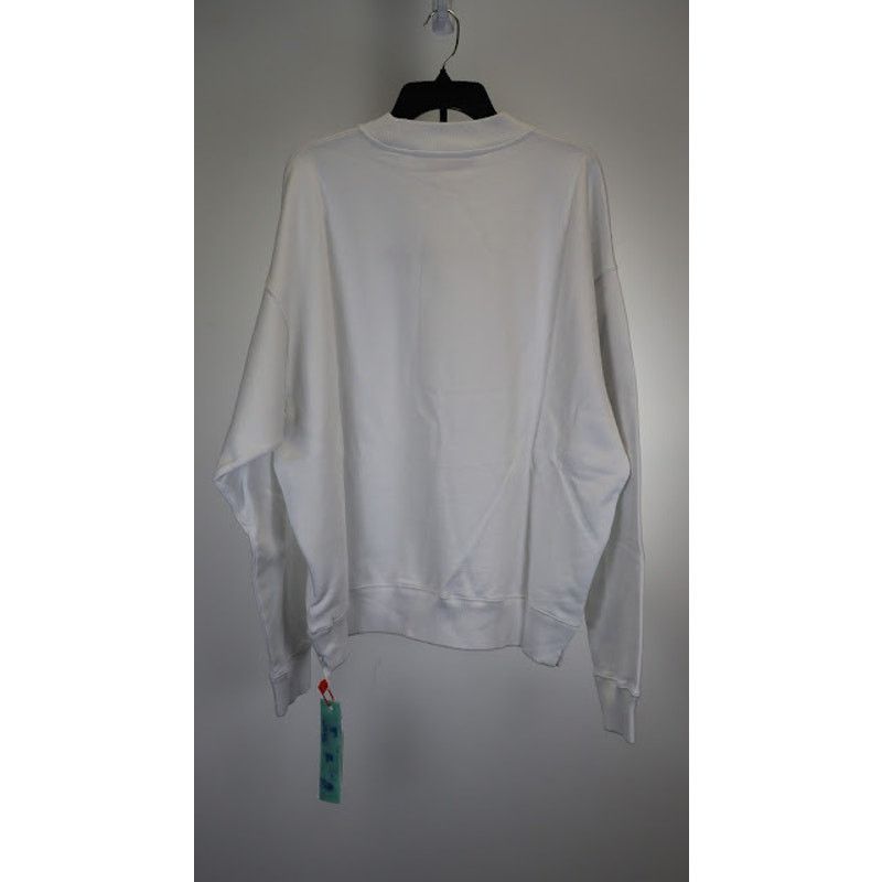 Off-White o1rshd1 Spray Helv Skate Crewneck in White/Black Size US L / EU 52-54 / 3 - 9 Thumbnail