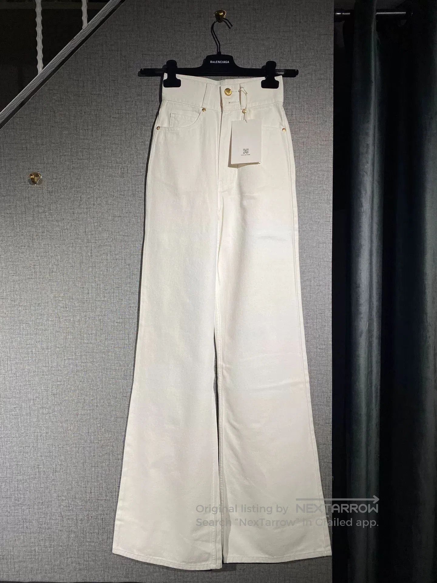 WE11DONE high-waisted wide-leg denim pants. Size 22" - 1 Thumbnail