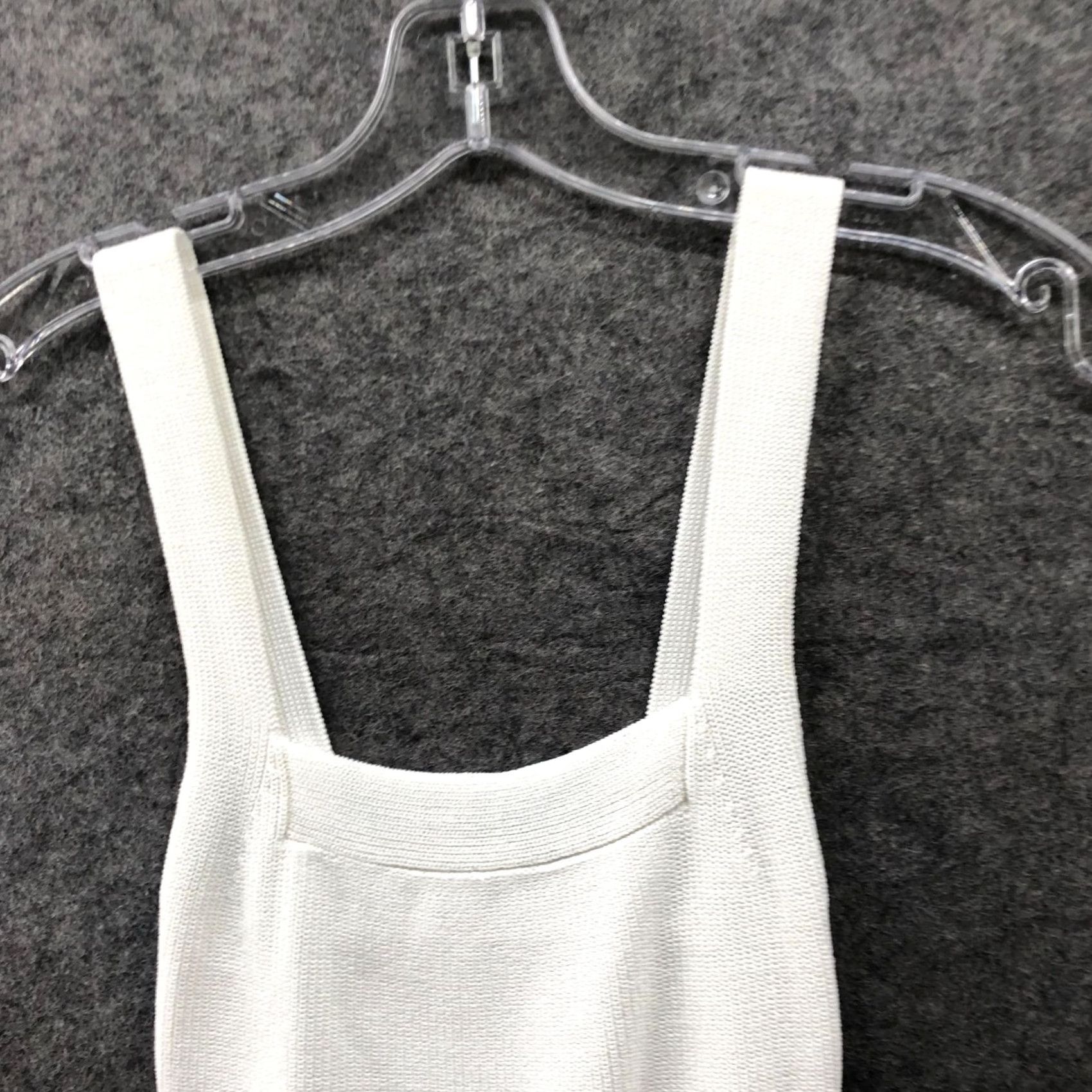 Urban Outfitters VINTAGE Urban Outfitters Knit Square Neck Tank Top Womens XS White Tie Around Waist Size XS / US 0-2 / IT 36-38 - 3 Thumbnail