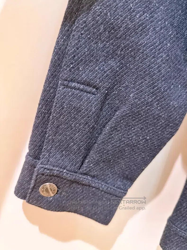 Other Hermes Dark Blue Denim Style Woolen Jacket Size XS / US 0-2 / IT 36-38 - 6 Thumbnail