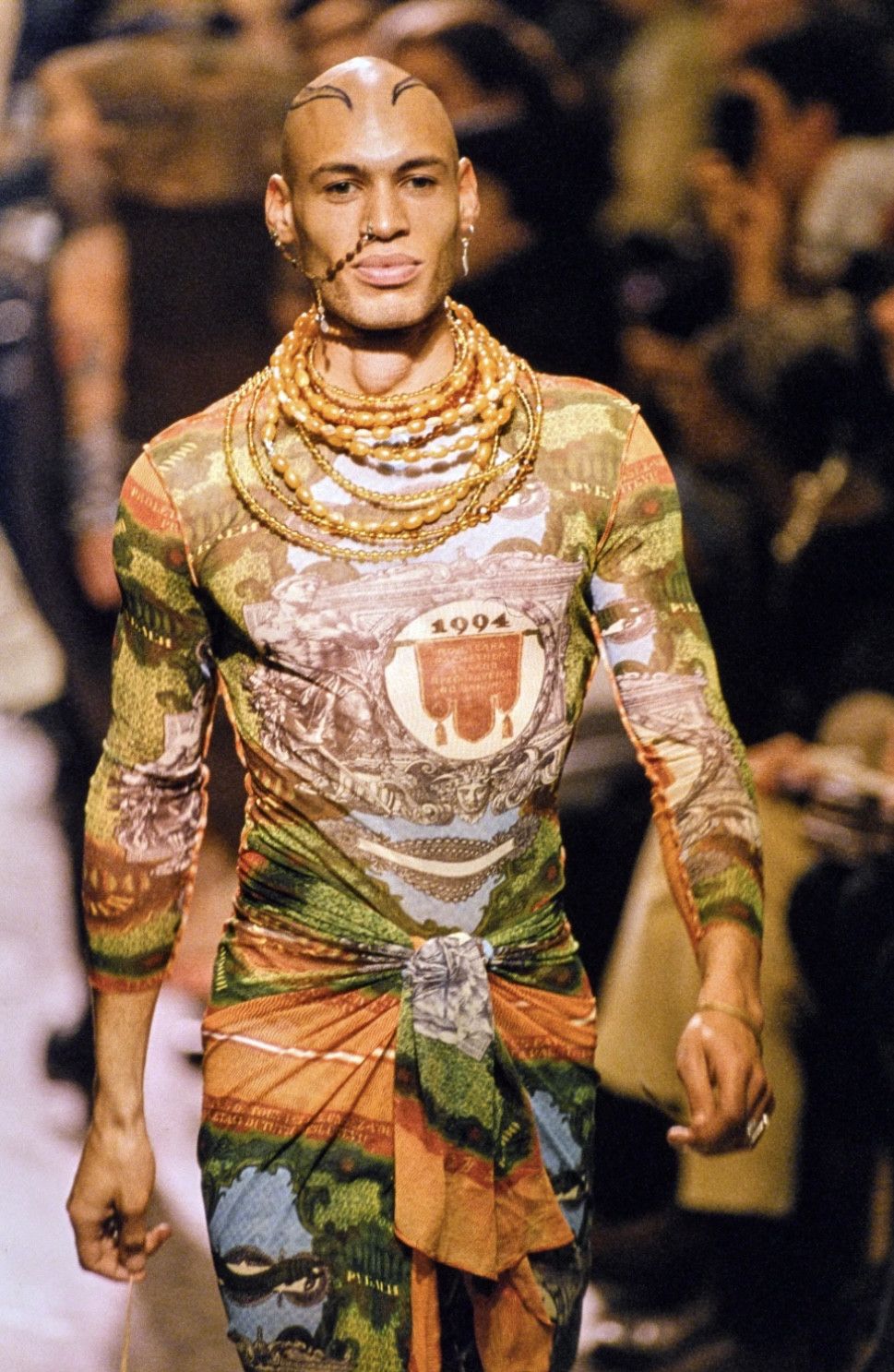 Jean Paul Gaultier Jean Paul Gaultier Maille 1994 Devil Hand & Dragon T Shirt Size US S / EU 44-46 / 1 - 13 Thumbnail