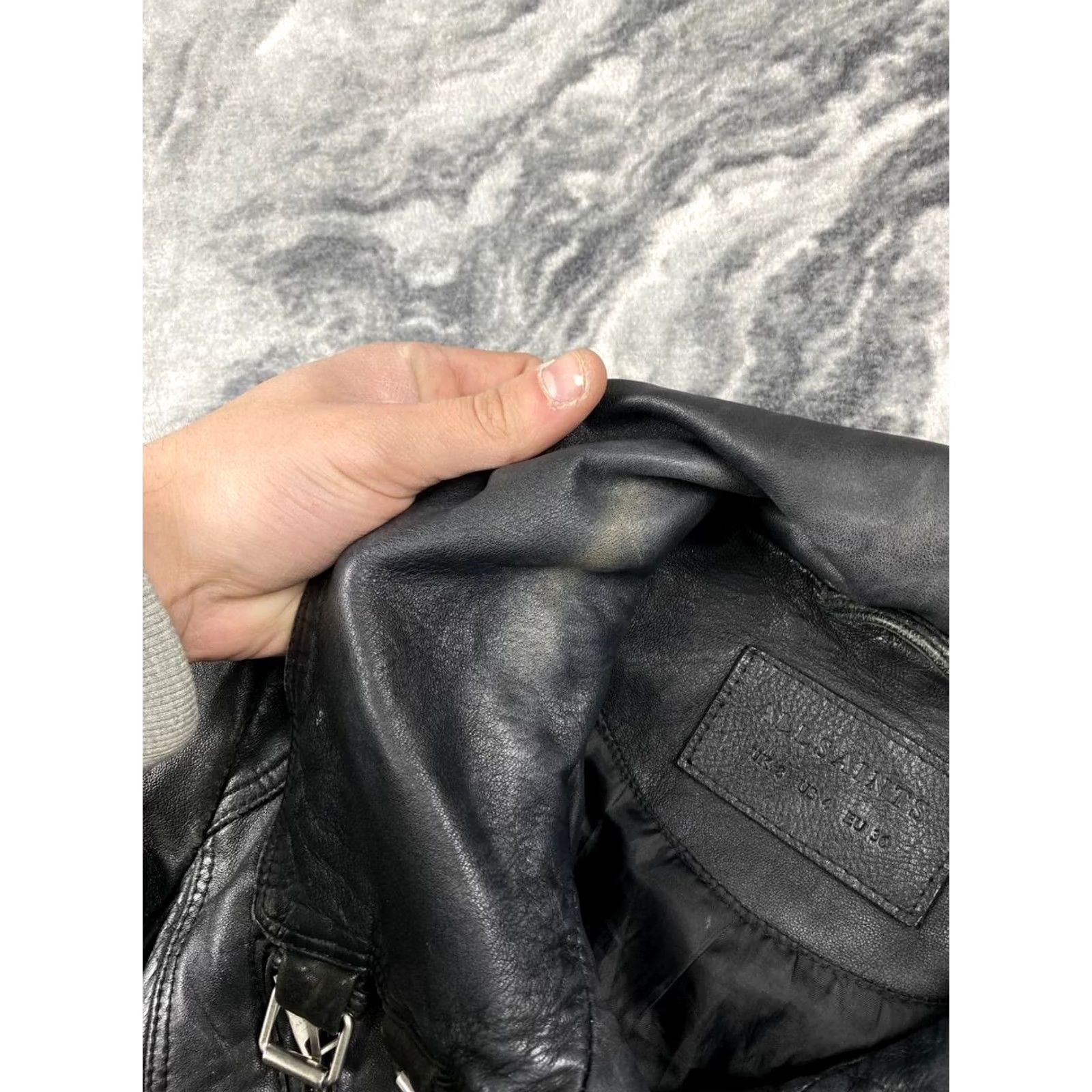 Allsaints VINTAGE AllSaints Belvedere Leather Jacket Women 36 Black Biker Shirt Style 6? Size XS / US 0-2 / IT 36-38 - 7 Thumbnail
