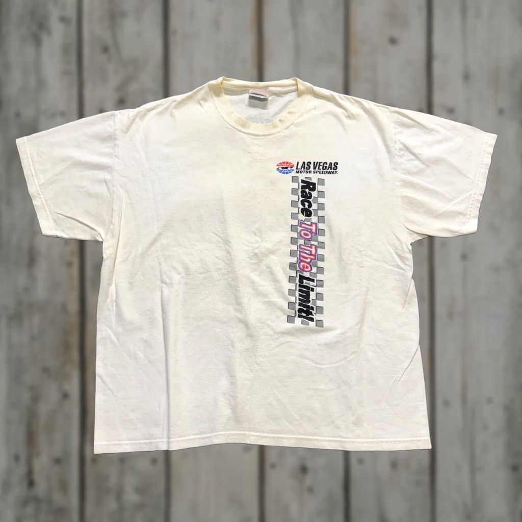 Hanes Hanes Las Vegas T-Shirt Men's XL White Cotton Motor Speedway Race To The Limit XS? Size US XL / EU 56 / 4 - 1 Thumbnail