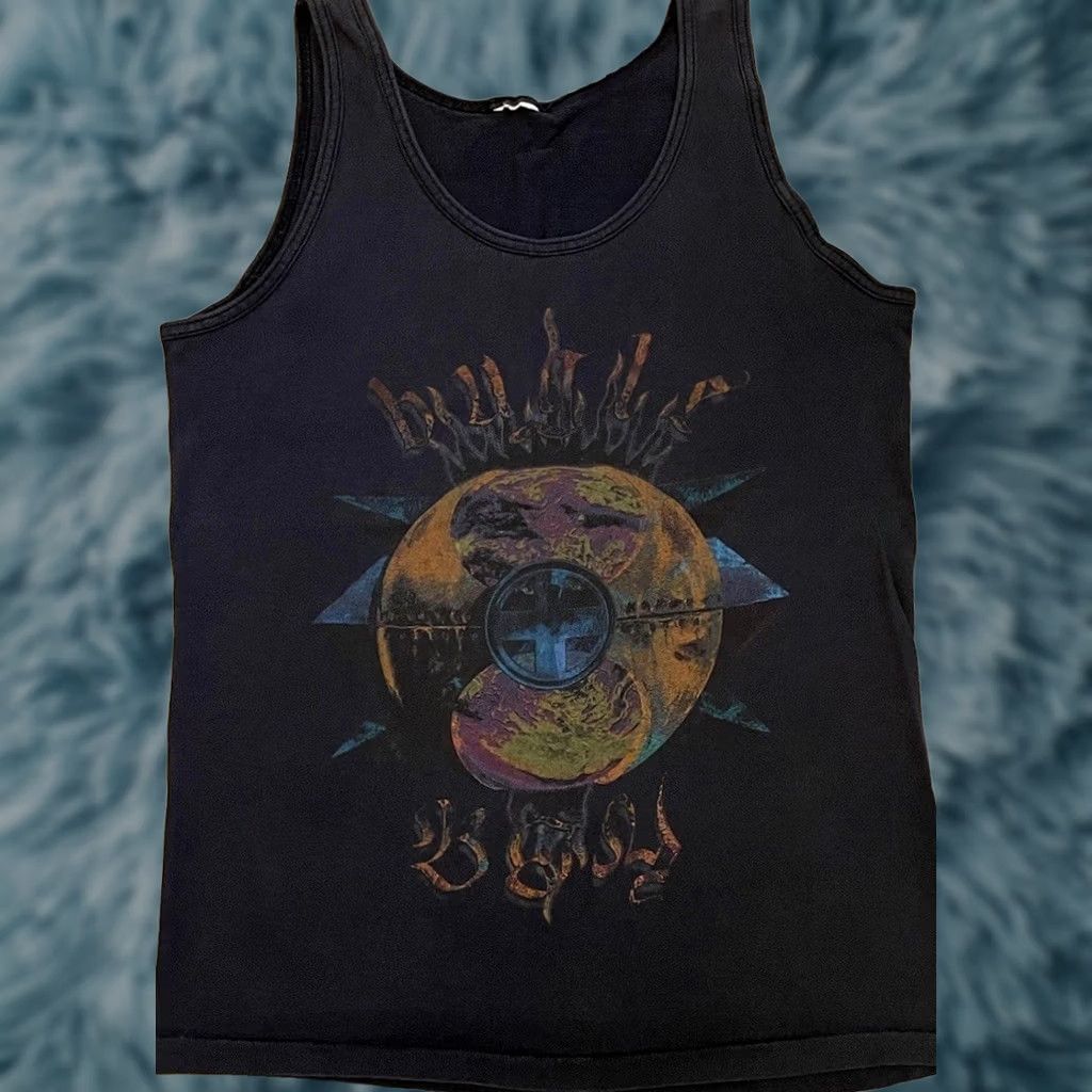 Bugle Boy VINTAGE Bugle Boy Tank Top M Black 100% Cotton Graphic Tee Beach Water Vaporwave Surf Skate Quiksilver OP Grunge 90s 80s Mens Size US M / EU 48-50 / 2 - 1 Thumbnail