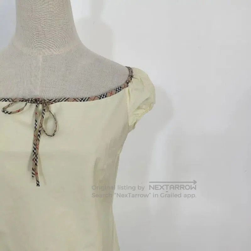Burberry Burberry Summer Yellow Cotton Check T-shirt. Size M / US 6-8 / IT 42-44 - 2 Thumbnail