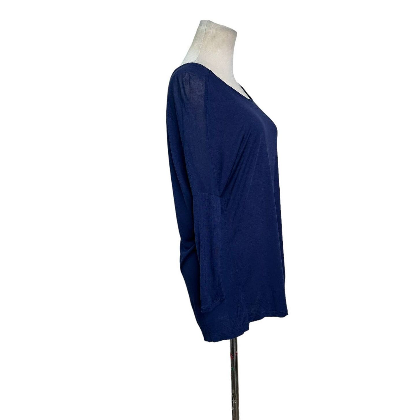 Zara Zara blue 3/4 sleeves detail back zipper blouse size small Size S / US 4 / IT 40 - 6 Thumbnail