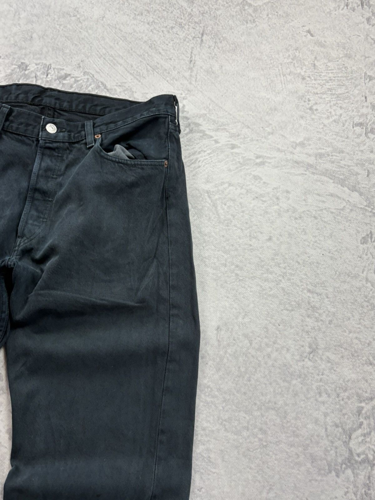 Levi's Vintage Levis 501 Denim jeans washed black pants retro Y2k Size US 33 - 2 Thumbnail