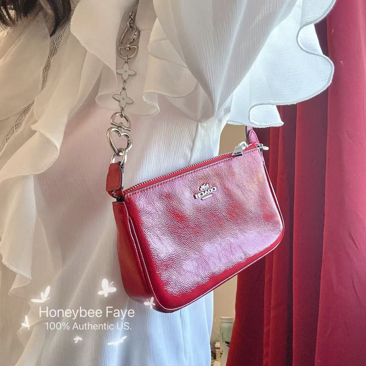 Coach Nolita 19 CW408 plus extended floral chain Size ONE SIZE - 4 Thumbnail