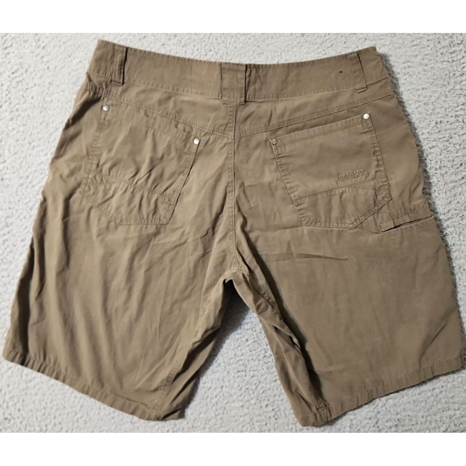 Vintage Kuhl Kontra Outdoor Hiking Shorts Mens 36 Brown Chino Flat Front 72% Cotton 26% Nylon 2% Spandex Size US 36 / EU 52 - 2 Thumbnail