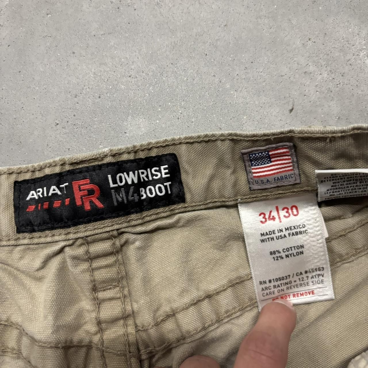 Japanese Brand × Vintage Crazy Vintage Y2K/2000s Khaki Tan Streetwear Workwear Carpenter Pants! Size US 34 / EU 50 - 8 Thumbnail