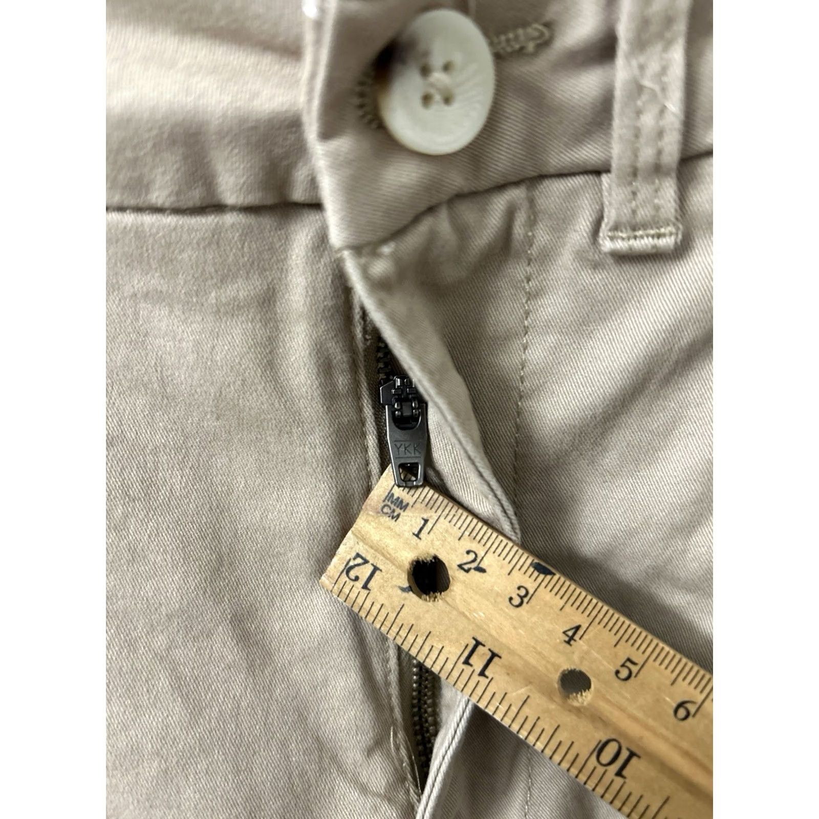 Ben Sherman Ben Sherman Chino Pants Mens 30x32 Khaki Slim Fit Tan Cotton Spandex Tapered Flat Front Logo Zipper Pockets Casual Workwear Size US 30 / EU 46 - 5 Thumbnail