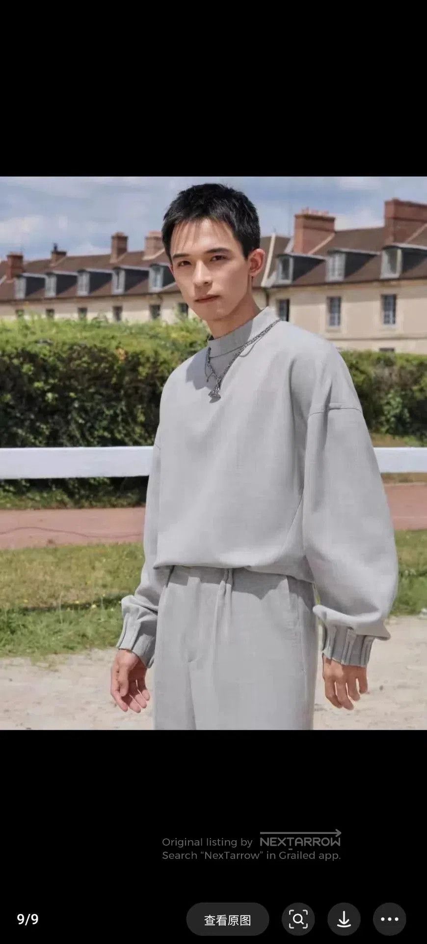 Dior Gray Wool Reversible Suit Jacket.