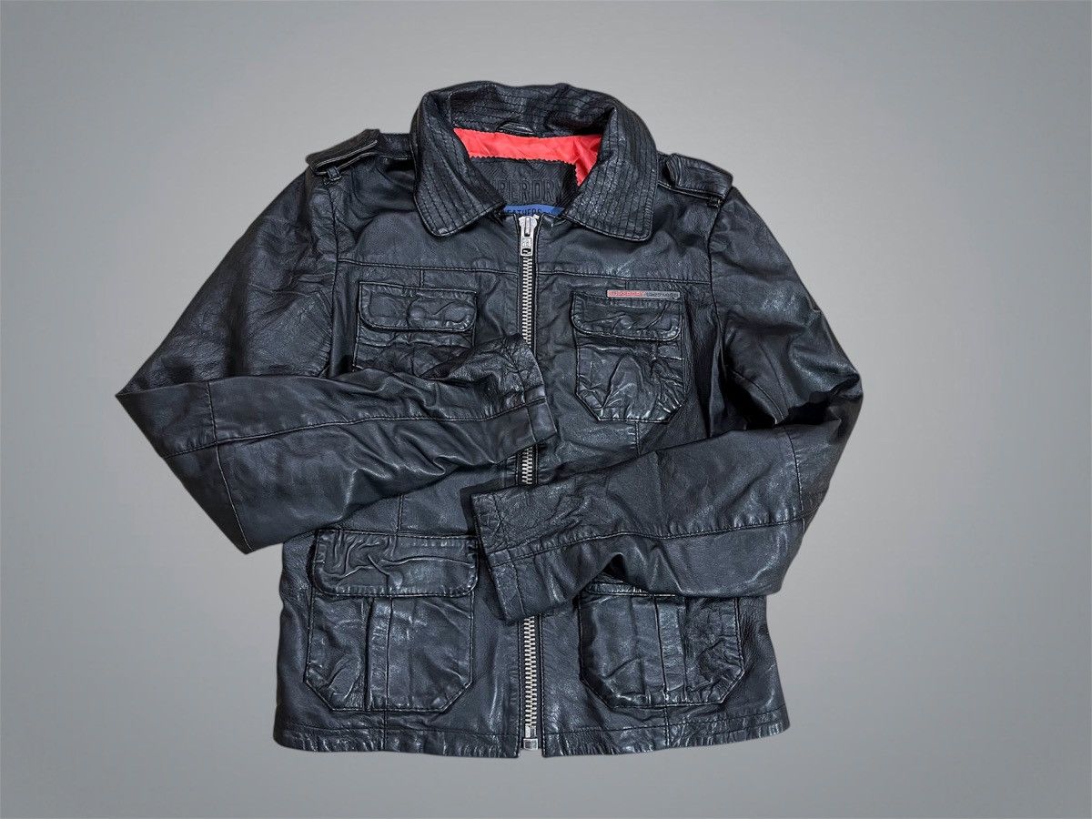 Japanese Brand × Superdry Women’s Leather Superdry Jacket in Japanese Style Size S / US 4 / IT 40 - 4 Thumbnail