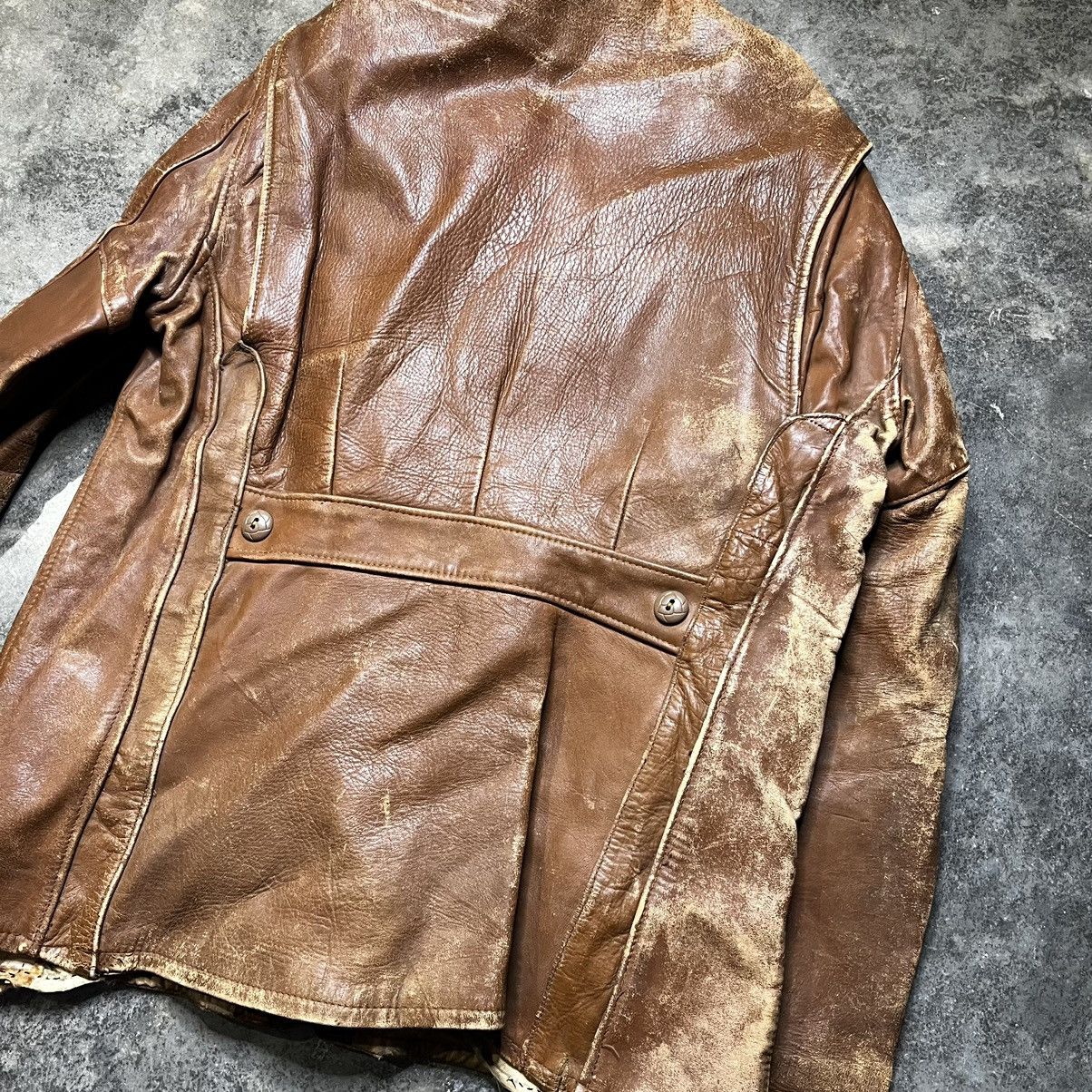 Vintage vintage 50s 60s real pony hide leather jacket Size US L / EU 52-54 / 3 - 9 Thumbnail