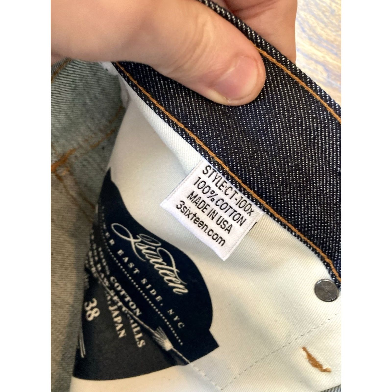 3sixteen 3sixteen Jeans Mens Size 38 Denim Cotton 5-Pocket Tapered Selvedge CT-100x Indigo NWT Size US 38 / EU 54 - 7 Thumbnail