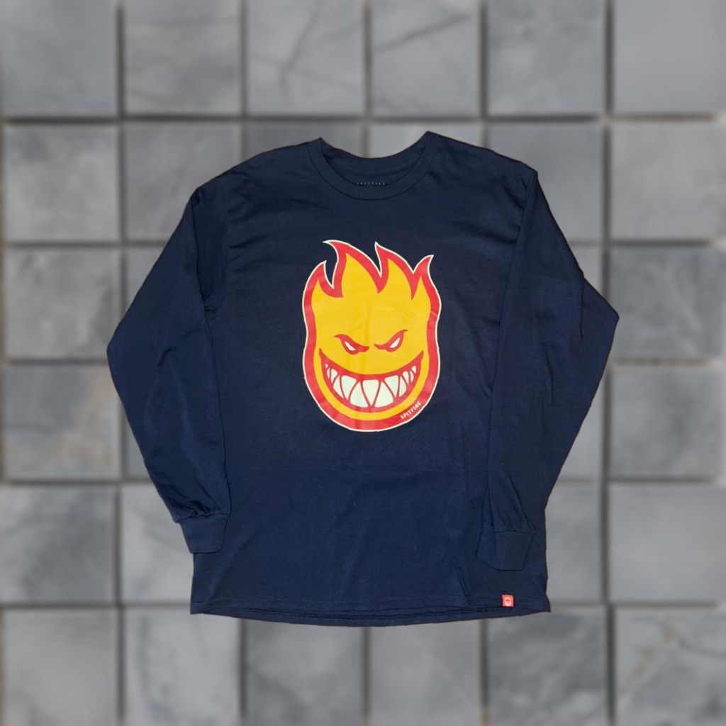 Spitfire Spitfire T-Shirt Long Sleeve Navy Blue L Mens Flaming Head Shirt 21x28 Size US L / EU 52-54 / 3 - 1 Thumbnail