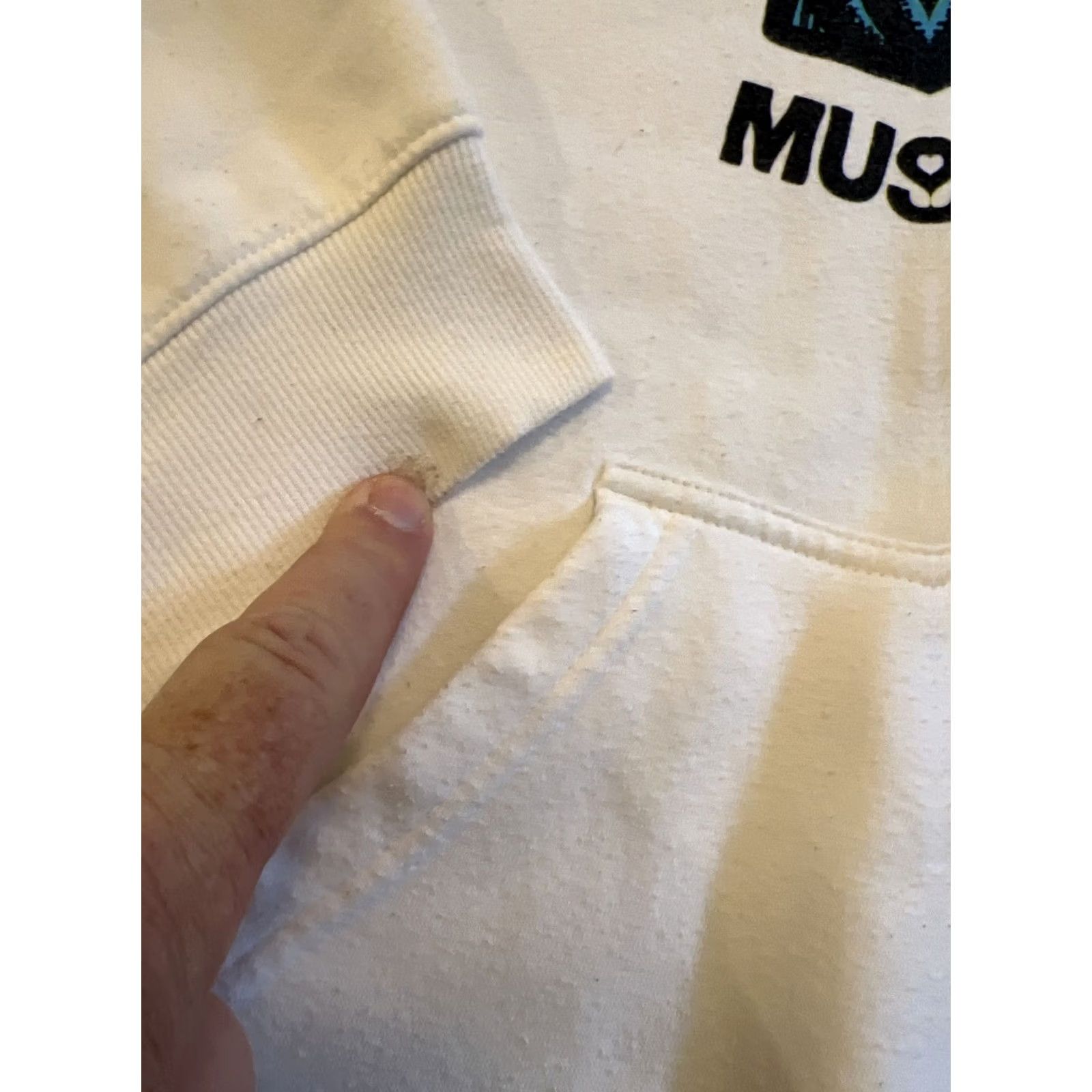 H&M H&M Hoodie Skull Skateboard Wave Guitar Lightning Bolt Logo 80s 90s Graphic Print XL White Mens Pullover Hooded Sweatshirt Size US XL / EU 56 / 4 - 7 Thumbnail