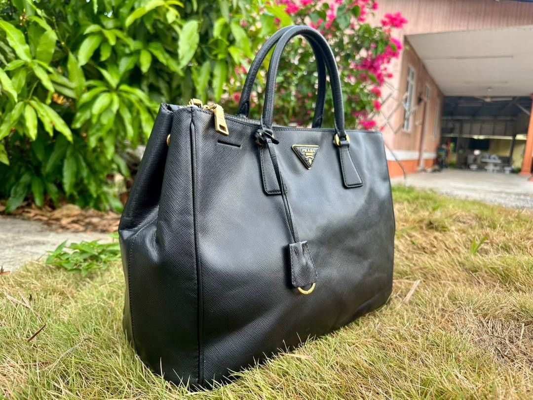 Prada Authentic Prada Saffiano Lux Galleria Nero Large Tote Bag Size ONE SIZE - 3 Thumbnail