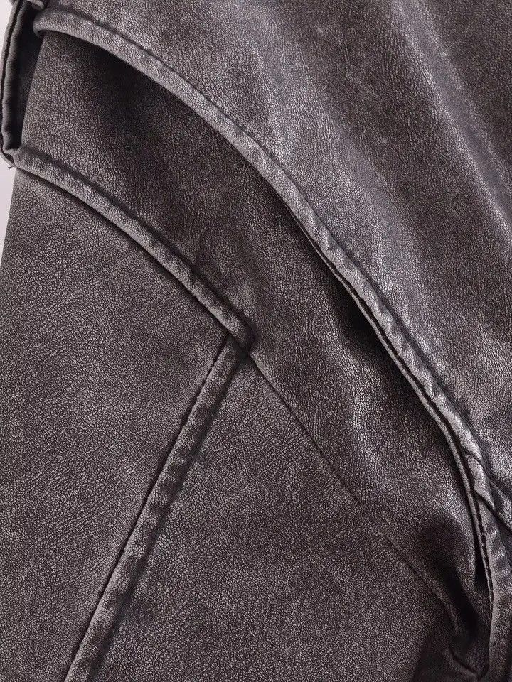 Designer × Vintage Spring Faux Leather Streetwear Vintage Women Zipper Jacket Size M / US 6-8 / IT 42-44 - 3 Thumbnail