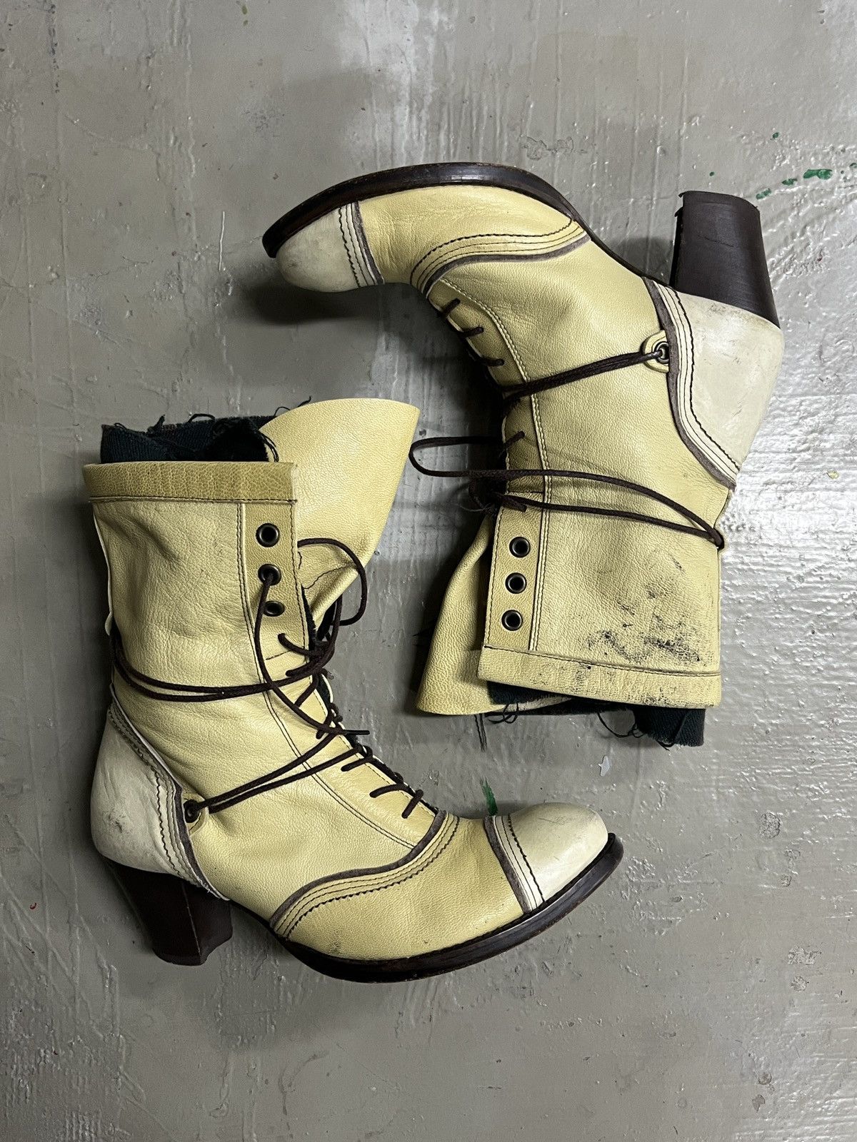 KMRii Vintage Alfredo Bannister Chloe Style Fold Boots With Heels Size US 5 / IT 35 - 5 Thumbnail
