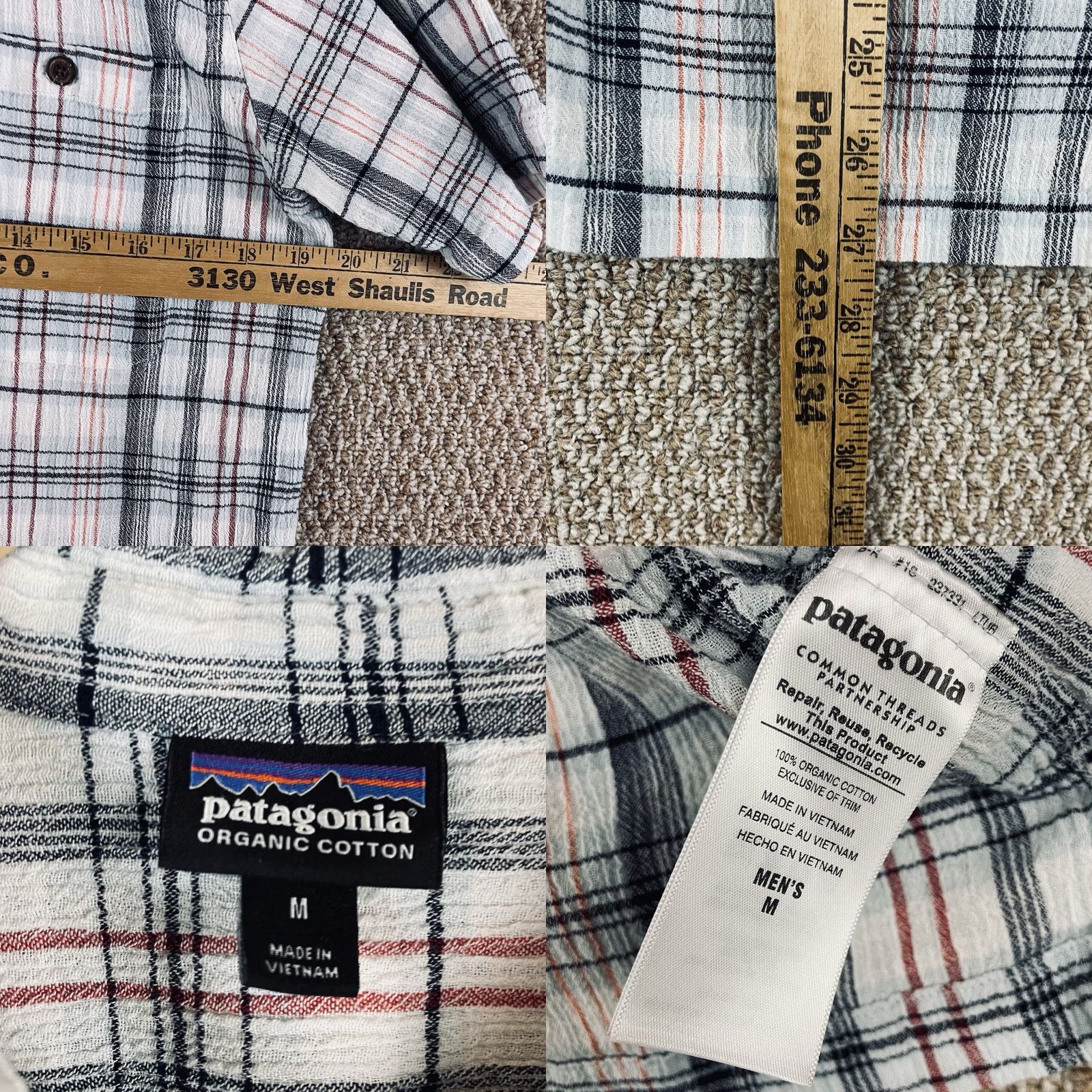 Patagonia Patagonia A/C Shirt Men’s M Red Black Short Sleeve Plaid 52921 Organic S1 Blue Pattern Button-Up Collared Shirt Size US M / EU 48-50 / 2 - 8 Thumbnail