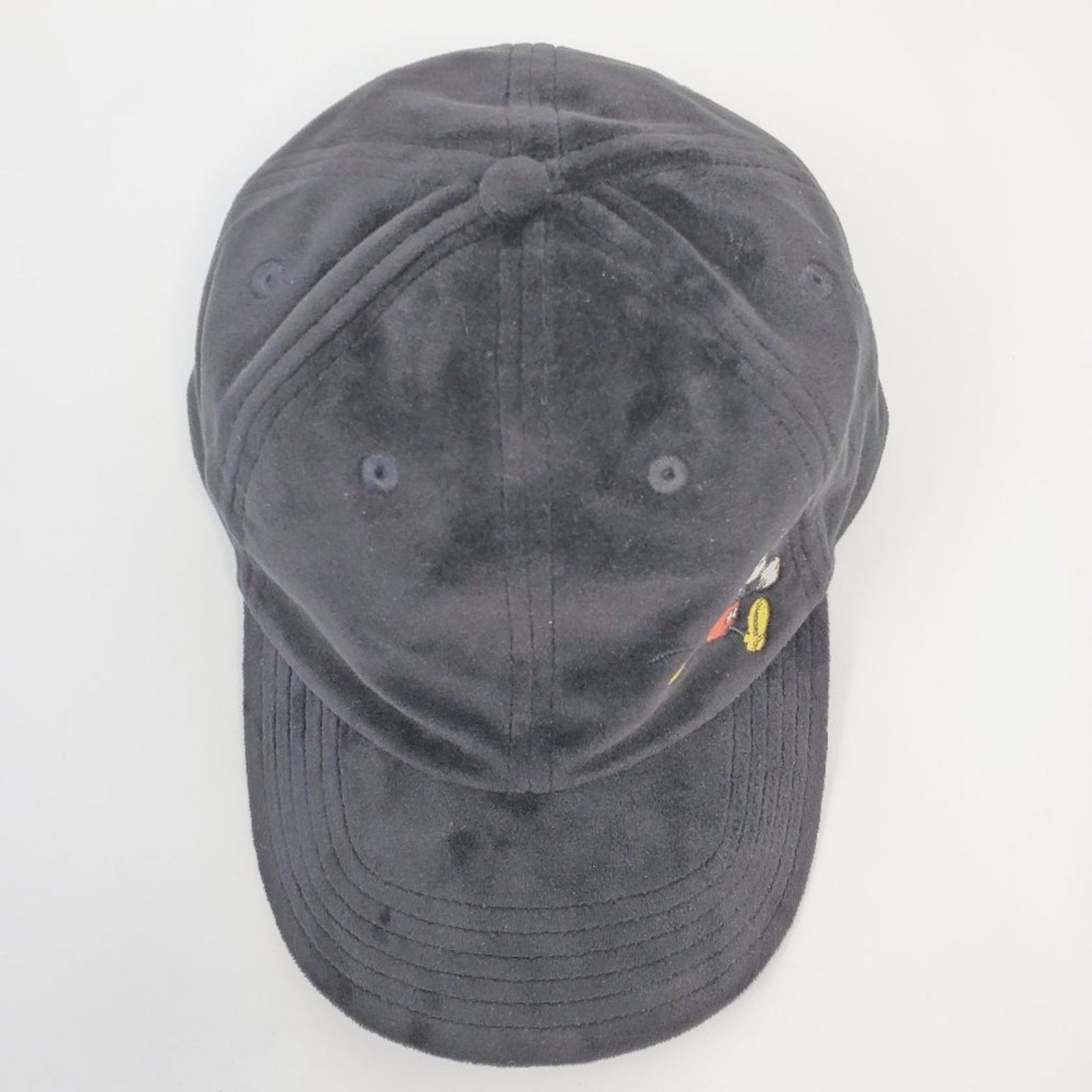 Disney Disney Park Black Mickey Mouse Velour Embordered Dad Hat Cap Size ONE SIZE - 4 Thumbnail
