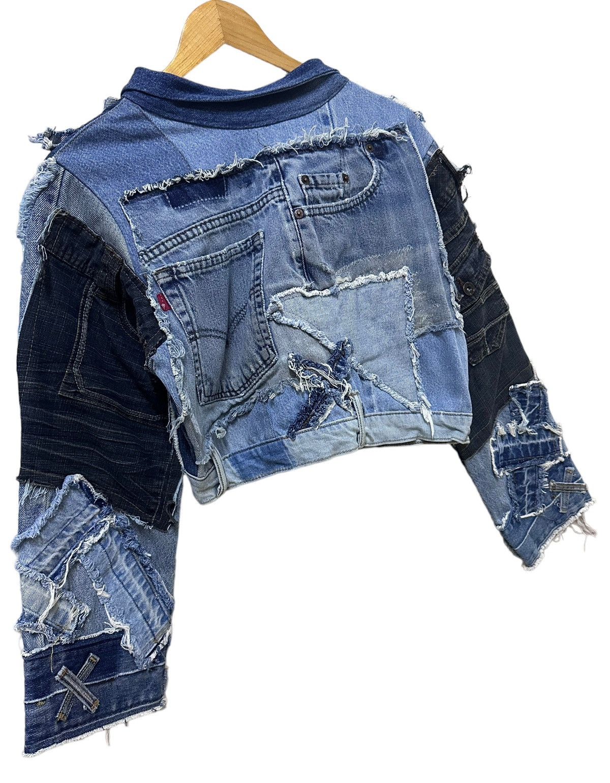 If Six Was Nine Reconstructed Levis Cropped Hagi Jeans Jacket RARE Size US M / EU 48-50 / 2 - 5 Thumbnail