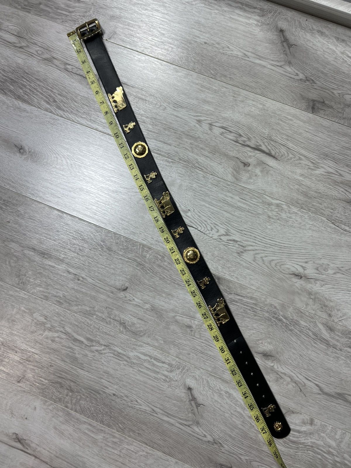 Etro Vintage Etro Cows Ethnic Black Leather Belt Monogram Size ONE SIZE - 12 Thumbnail