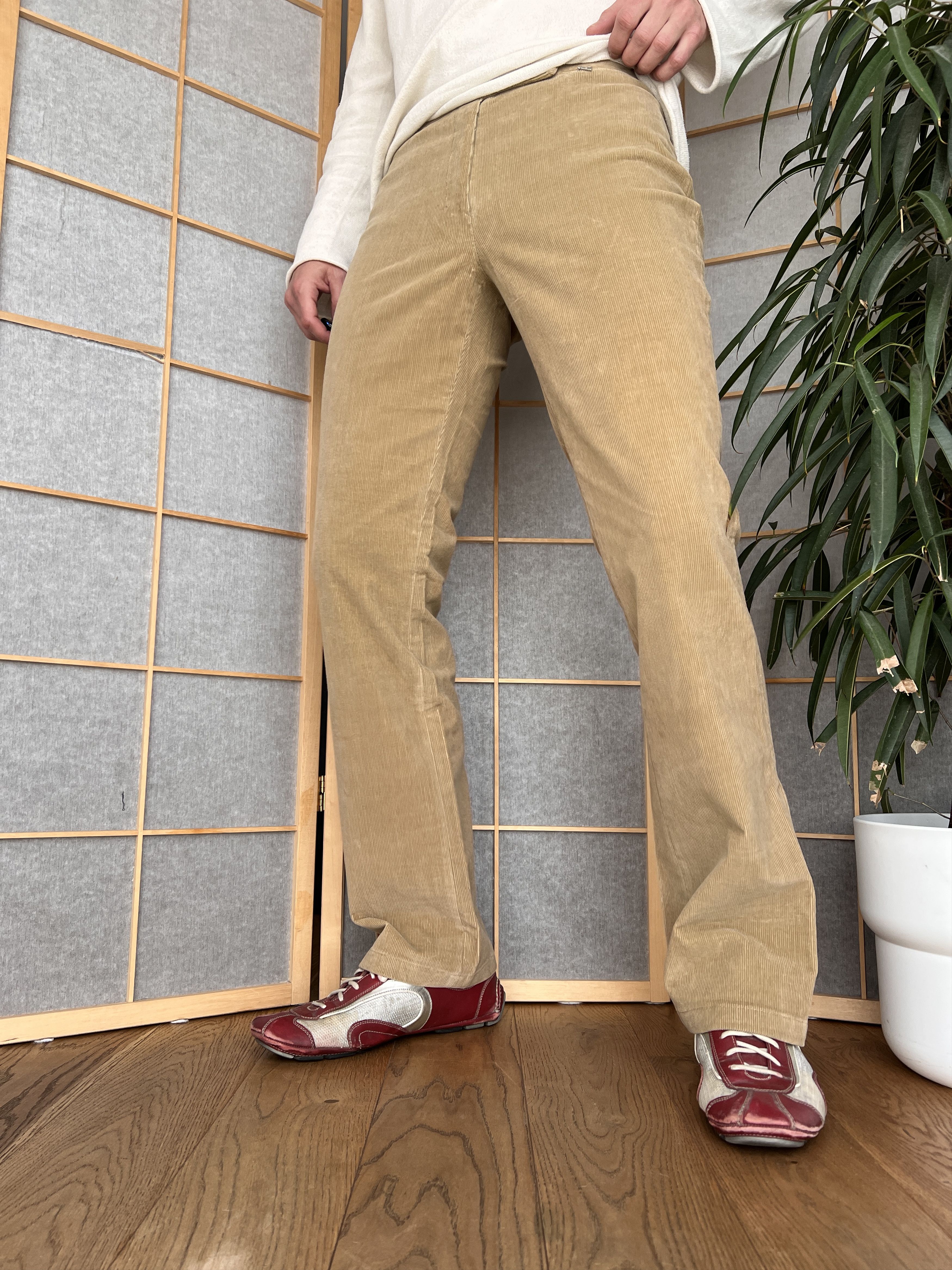 Prada Prada VTG 2000s corduroy bootcut flared pants luxury red tab Size US 31 - 11 Thumbnail