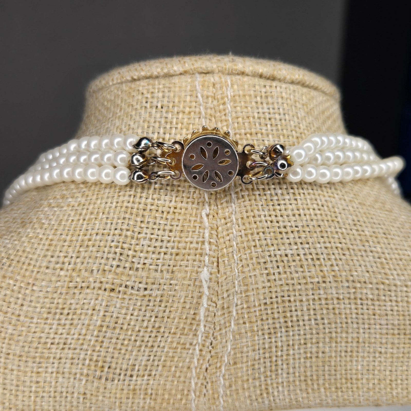 Vintage Vintage 1950s Style Multi-Strand Faux Pearl Necklace Size ONE SIZE - 4 Thumbnail