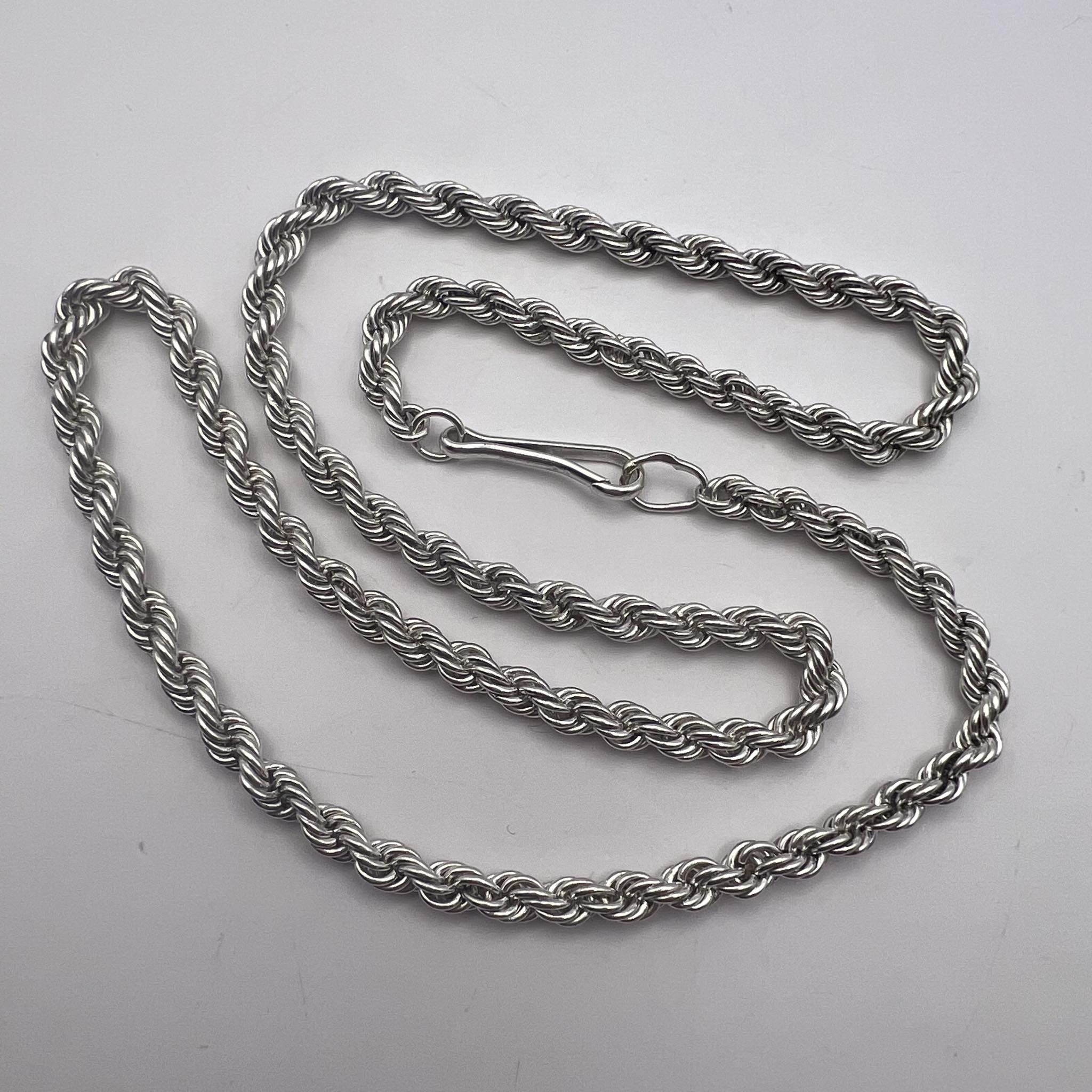Sterling Silver × Vintage Vintage Sterling Silver 875 Jewelry Chain Marked 33g Size ONE SIZE - 5 Thumbnail