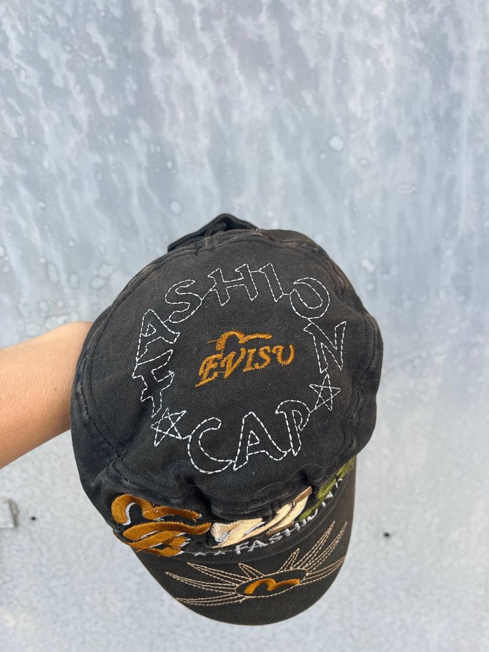 Japanese Brand Evisu Japanese distressed hat cap Size ONE SIZE - 4 Thumbnail