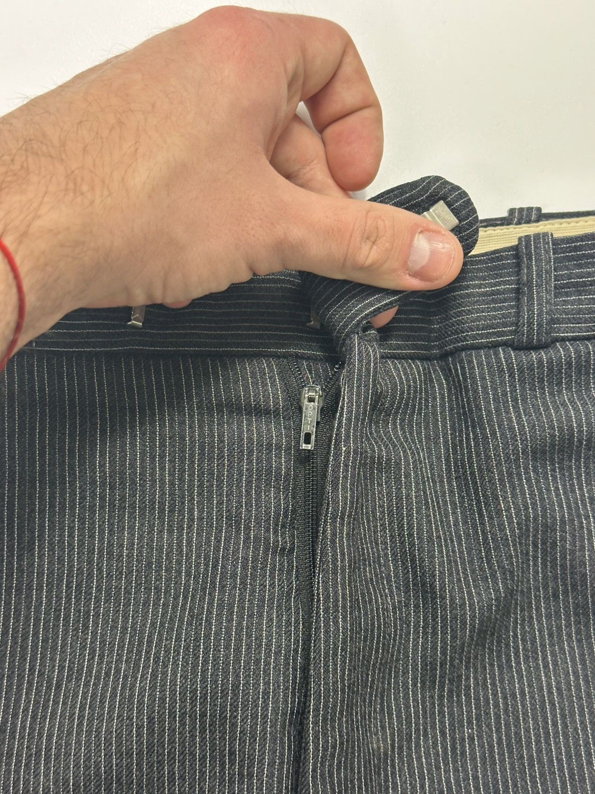 Christian Dior Monsieur 90's Christian Dior Monsieur Dress Pants Black Stripped Size US 27 - 8 Thumbnail
