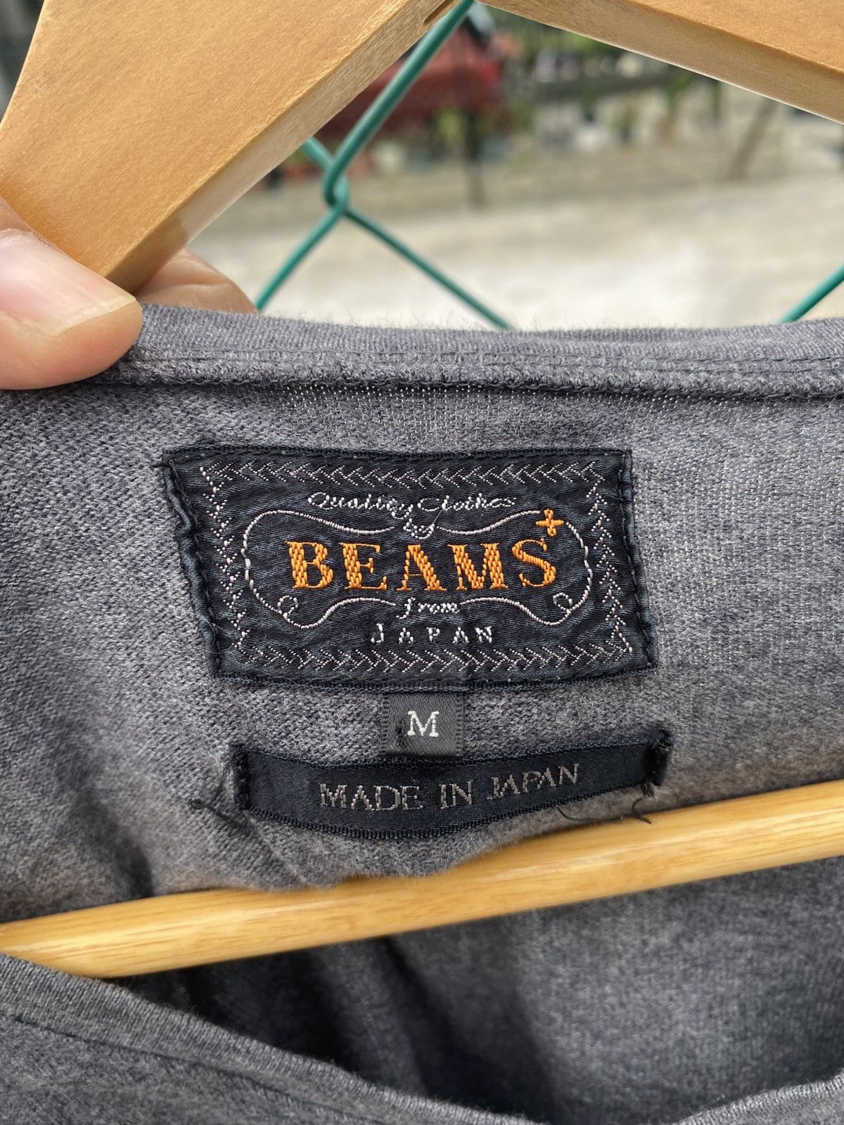 Beams Plus Beams vneck long sleeve tshirt Size US L / EU 52-54 / 3 - 6 Thumbnail