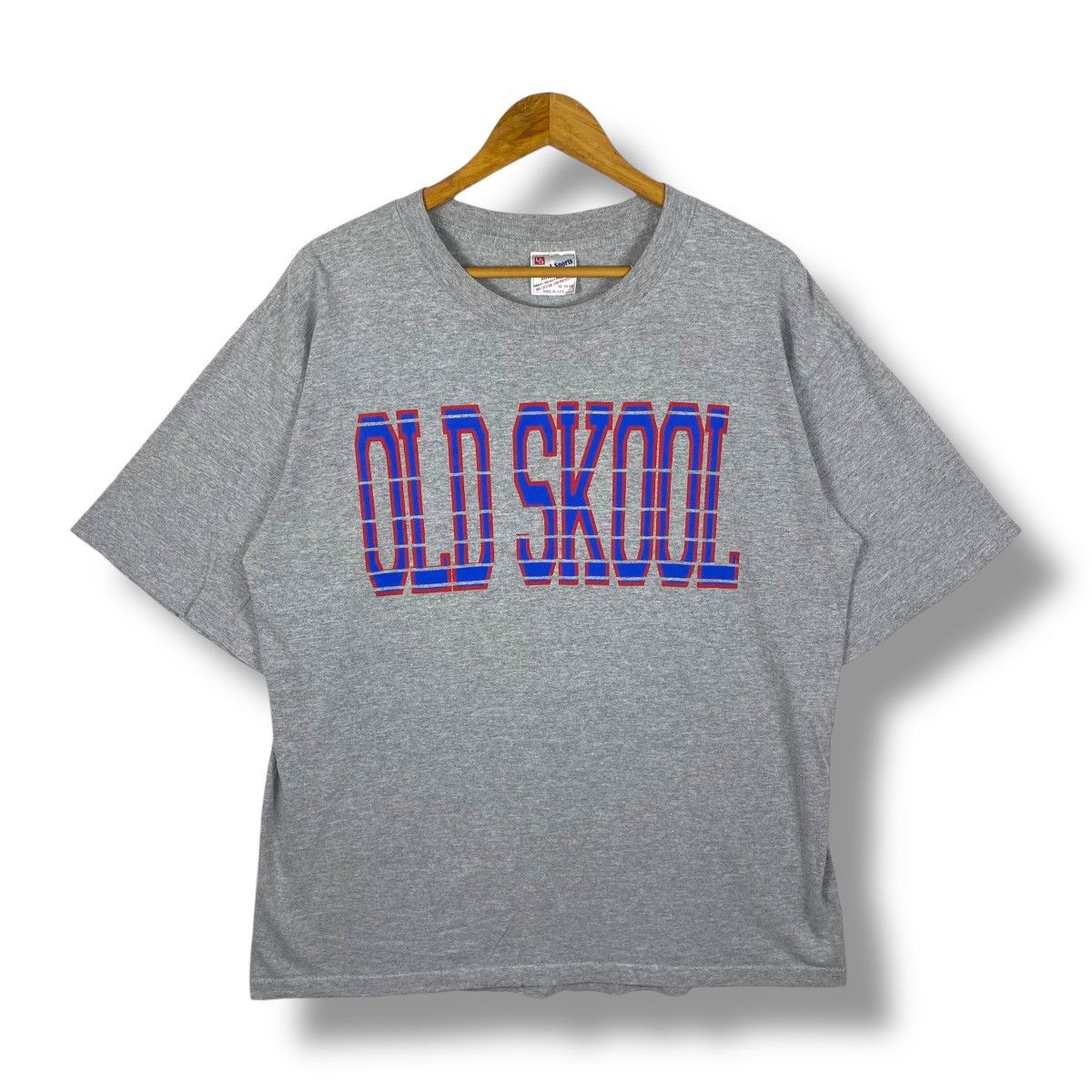 Vintage Vintage 90s OLD SKOOL Graphic Tee Shirt Extra Large Size Size US XL / EU 56 / 4 - 1 Thumbnail