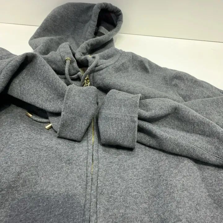 Burberry Burberry Burberry Logo Hoodie with Zipper in Dark Gray-250 Size US L / EU 52-54 / 3 - 6 Thumbnail