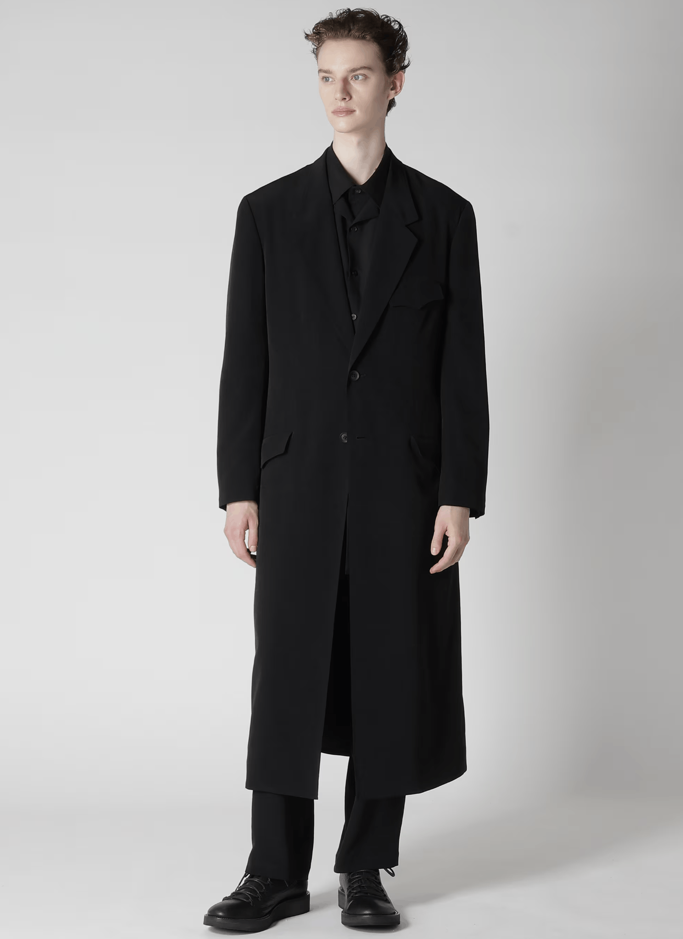 Yohji Yamamoto Yohji Yamamoto Pour Homme 24AW - BACK FLARE LONG JACKET Size US M / EU 48-50 / 2 - 2 Thumbnail