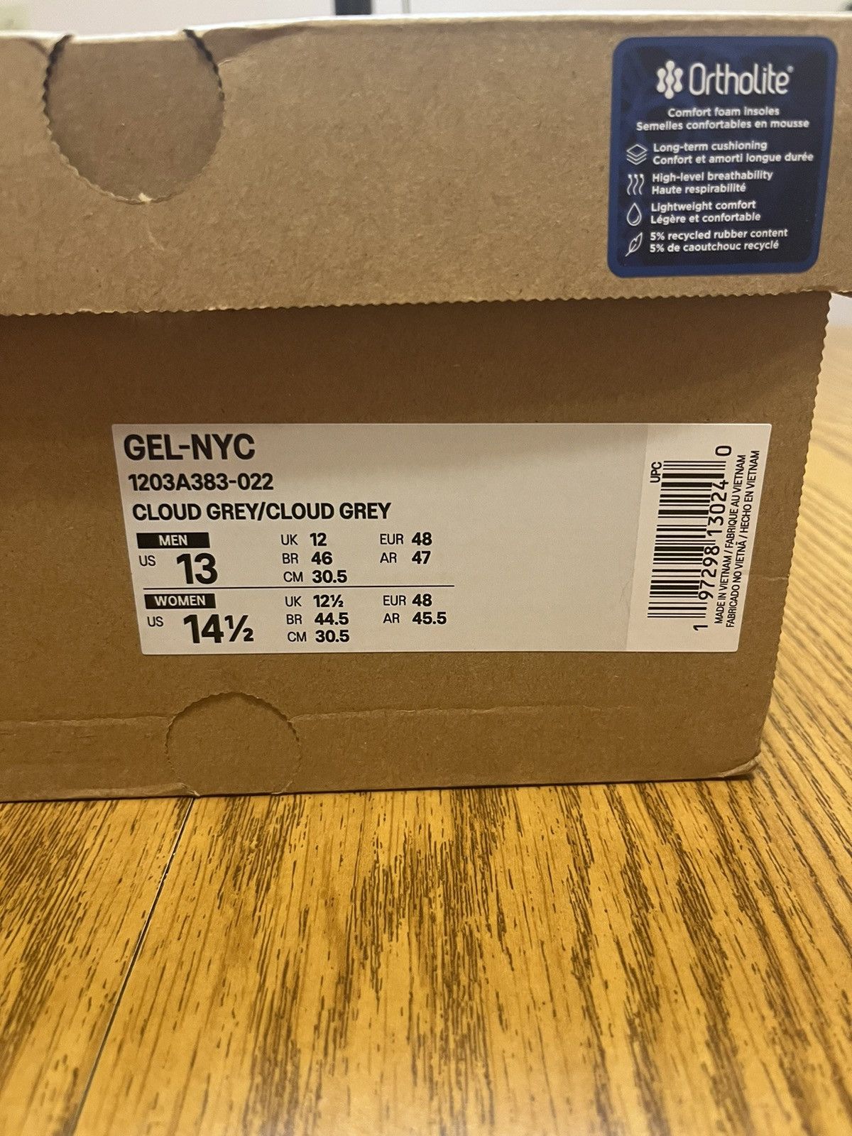 Asics Asics Gel-NYC (Cloud Grey/Green) Size US 13 / EU 46 - 9 Thumbnail