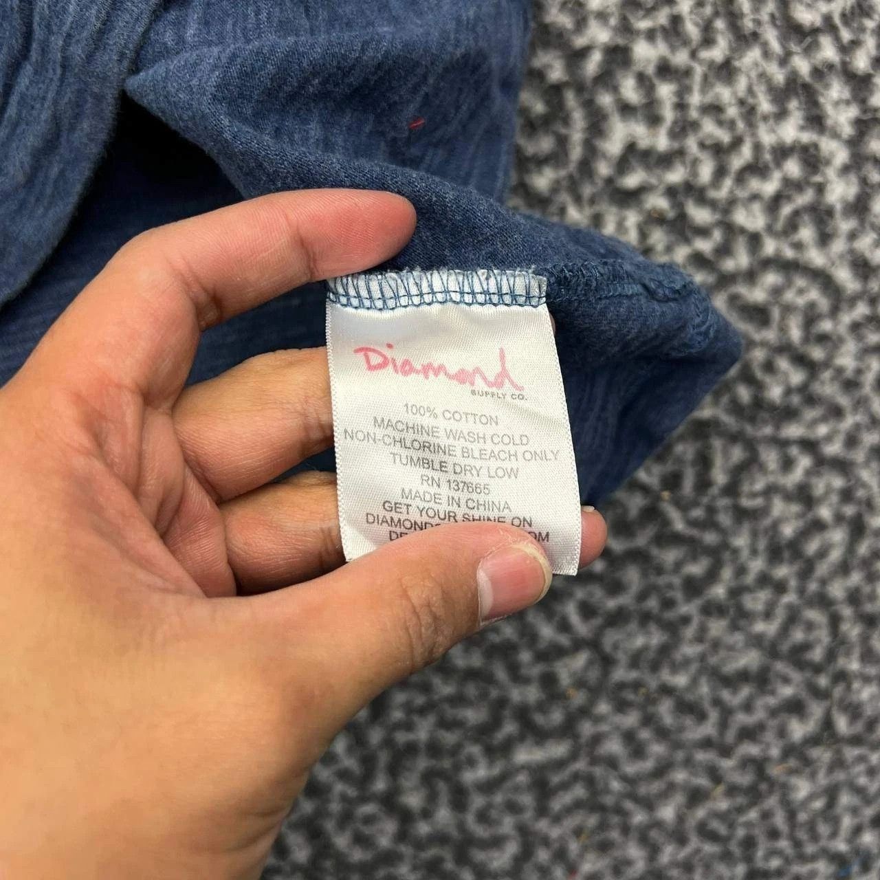 Diamond Supply Co. Diamond Supply Co. Shirt Men Large Blue Crew Neck Cotton Size US L / EU 52-54 / 3 - 7 Thumbnail